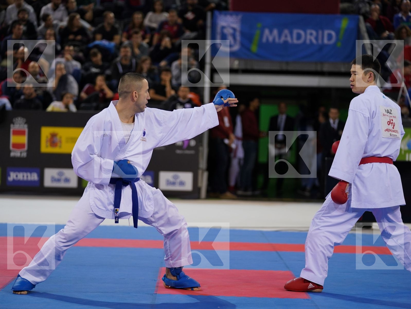 AINAZAROV YERMEK (KAZAKHSTAN) vs DA COSTA LOGAN (FRANCE) in Senior Kumite -75 Kg - Gold bout