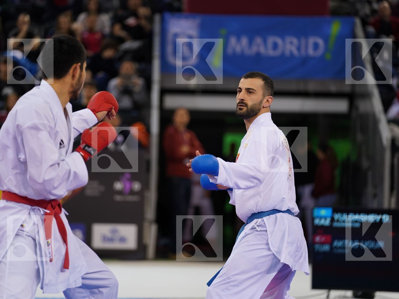 YULDASHEV DANIYAR (KAZAKHSTAN) vs AKTAS UGUR (TURKEY) in Senior Kumite -84 Kg - Gold bout