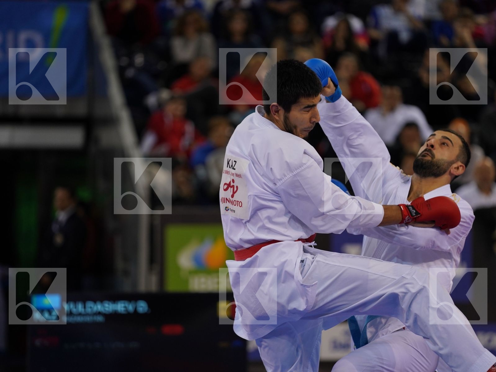 YULDASHEV DANIYAR (KAZAKHSTAN) vs AKTAS UGUR (TURKEY) in Senior Kumite -84 Kg - Gold bout
