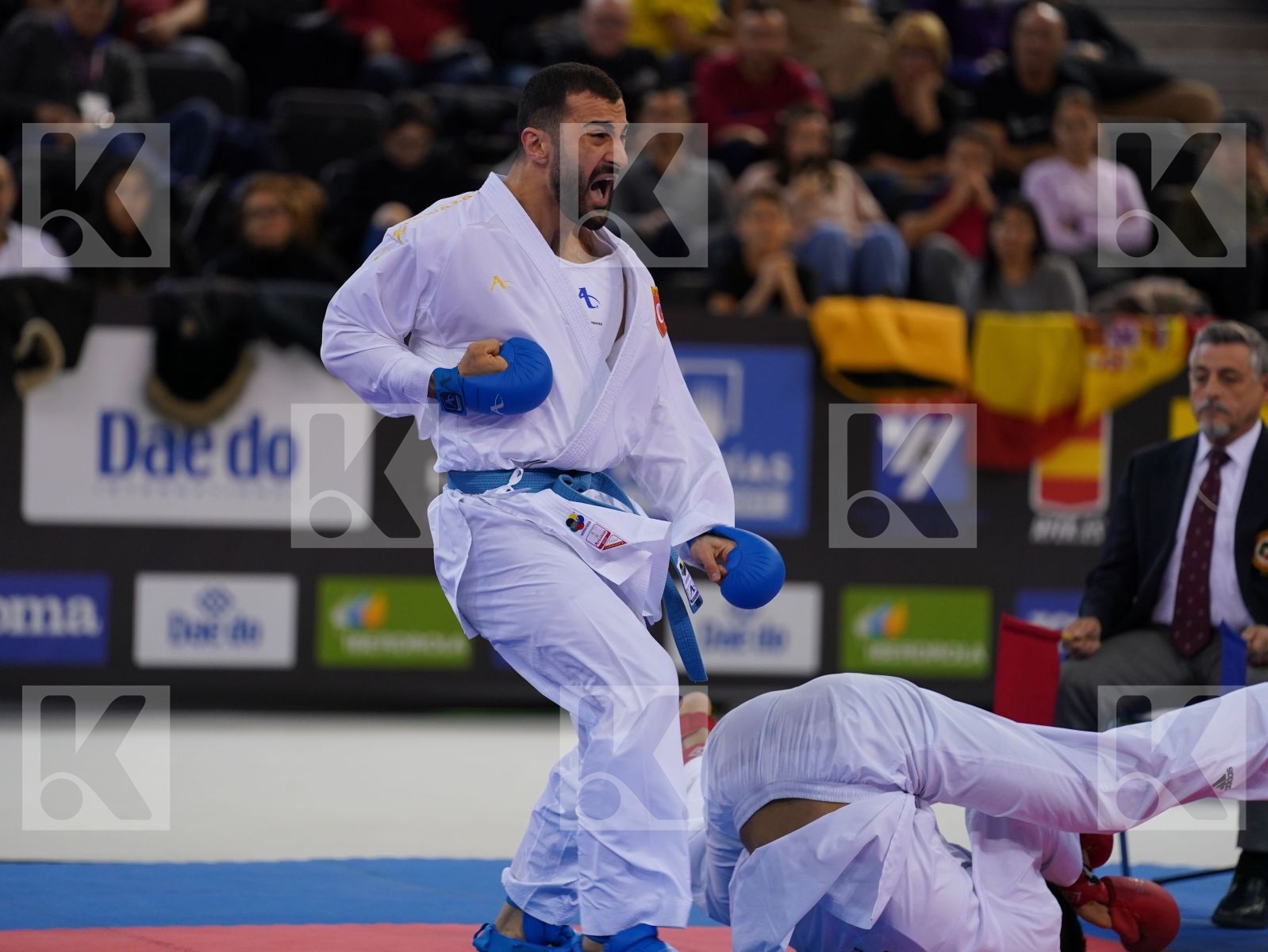 YULDASHEV DANIYAR (KAZAKHSTAN) vs AKTAS UGUR (TURKEY) in Senior Kumite -84 Kg - Gold bout