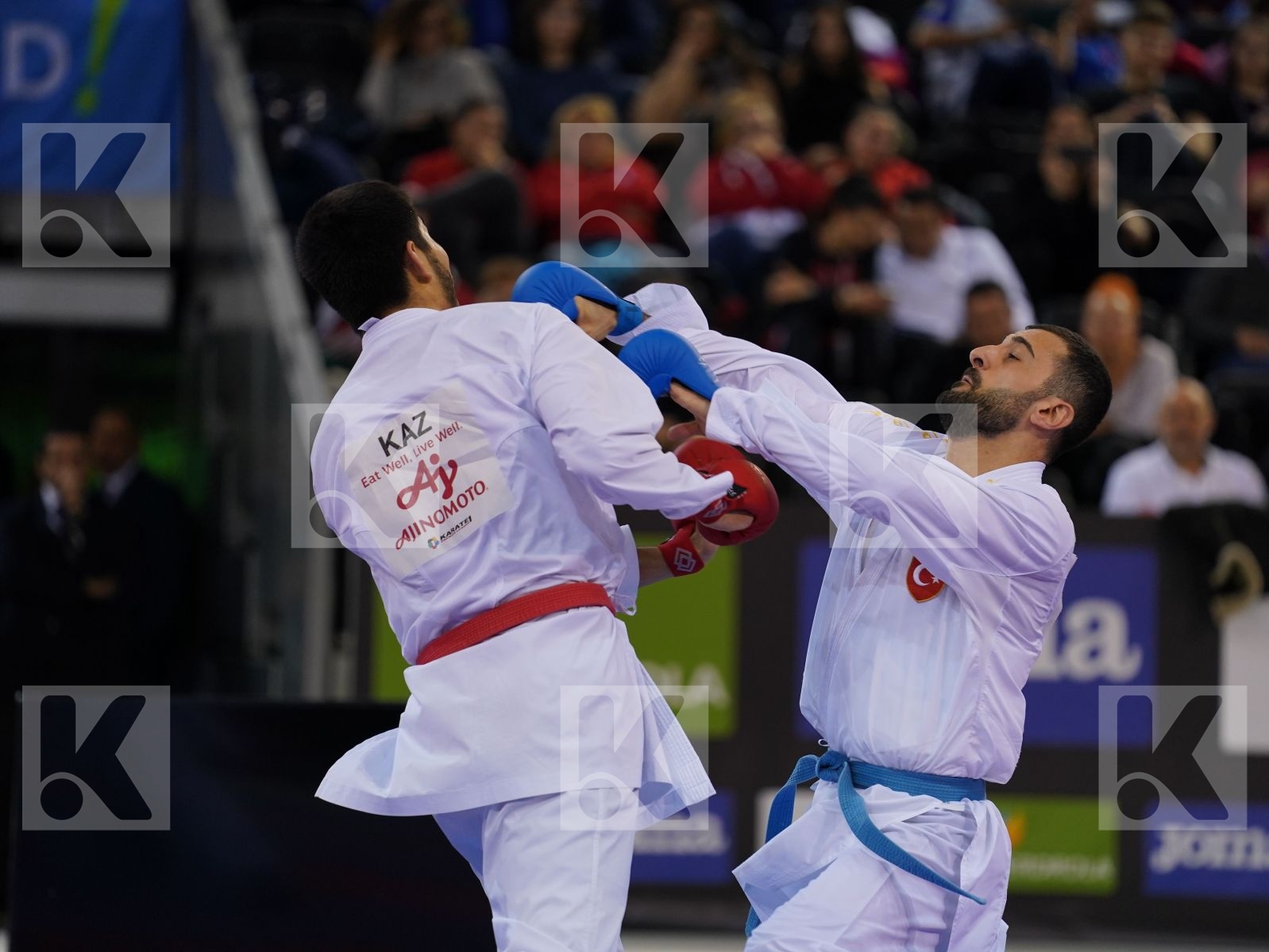 YULDASHEV DANIYAR (KAZAKHSTAN) vs AKTAS UGUR (TURKEY) in Senior Kumite -84 Kg - Gold bout
