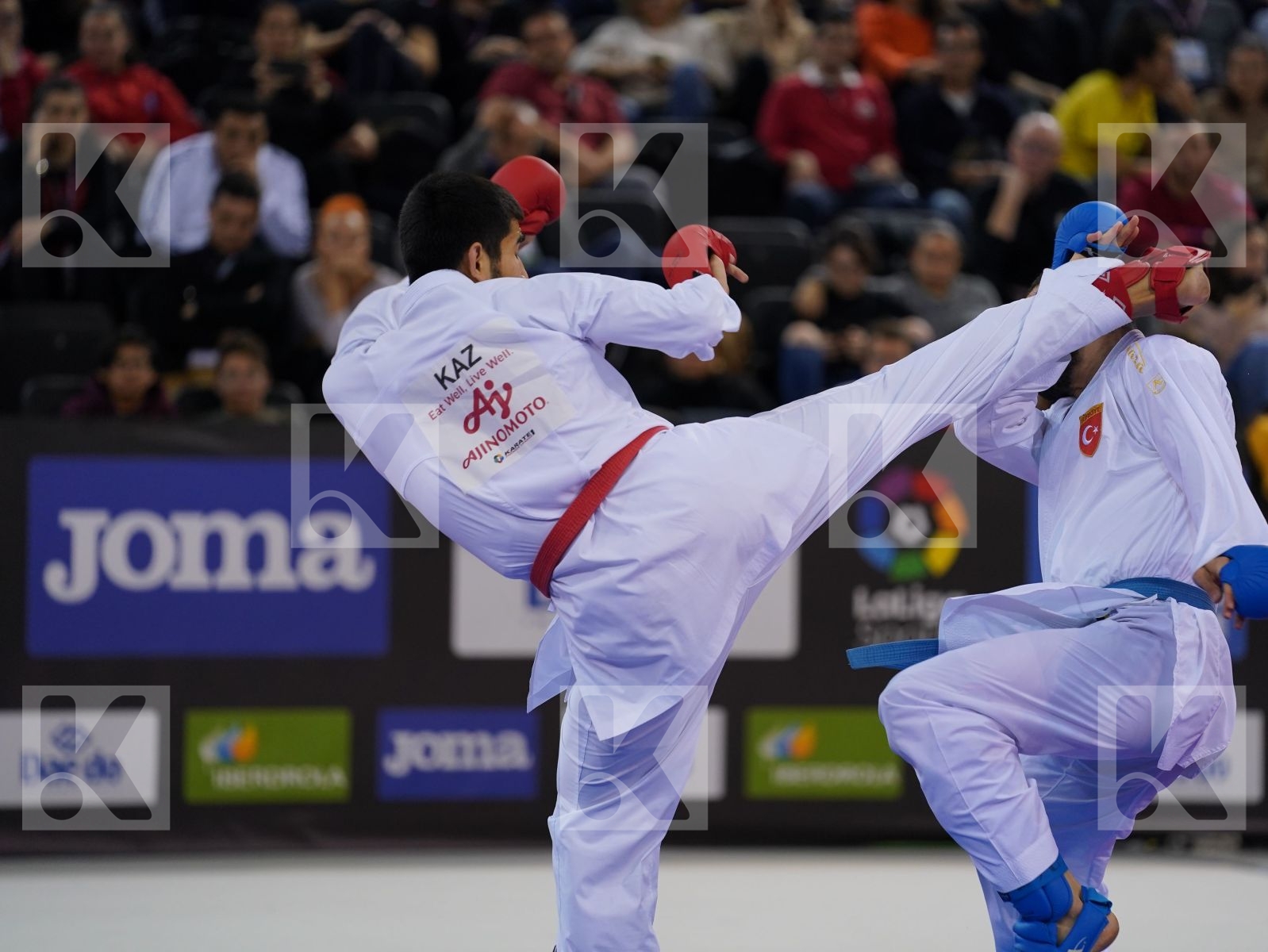 YULDASHEV DANIYAR (KAZAKHSTAN) vs AKTAS UGUR (TURKEY) in Senior Kumite -84 Kg - Gold bout