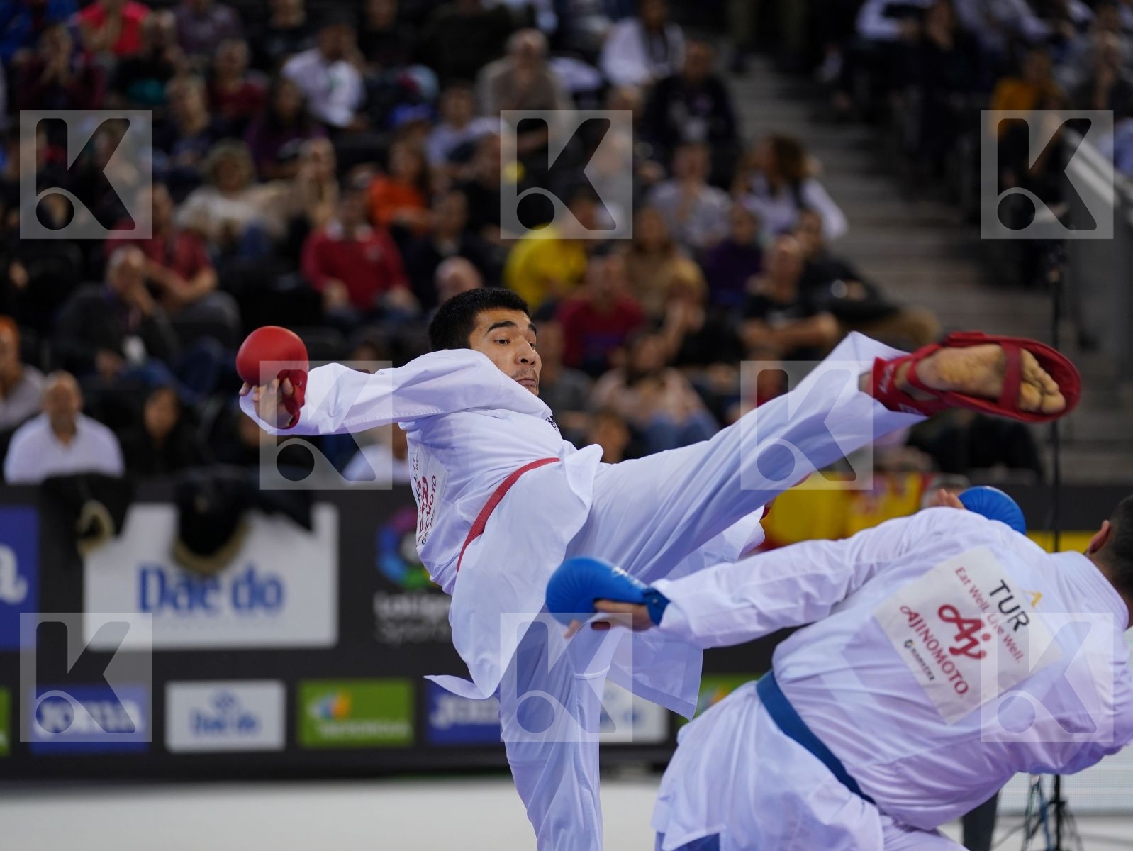YULDASHEV DANIYAR (KAZAKHSTAN) vs AKTAS UGUR (TURKEY) in Senior Kumite -84 Kg - Gold bout