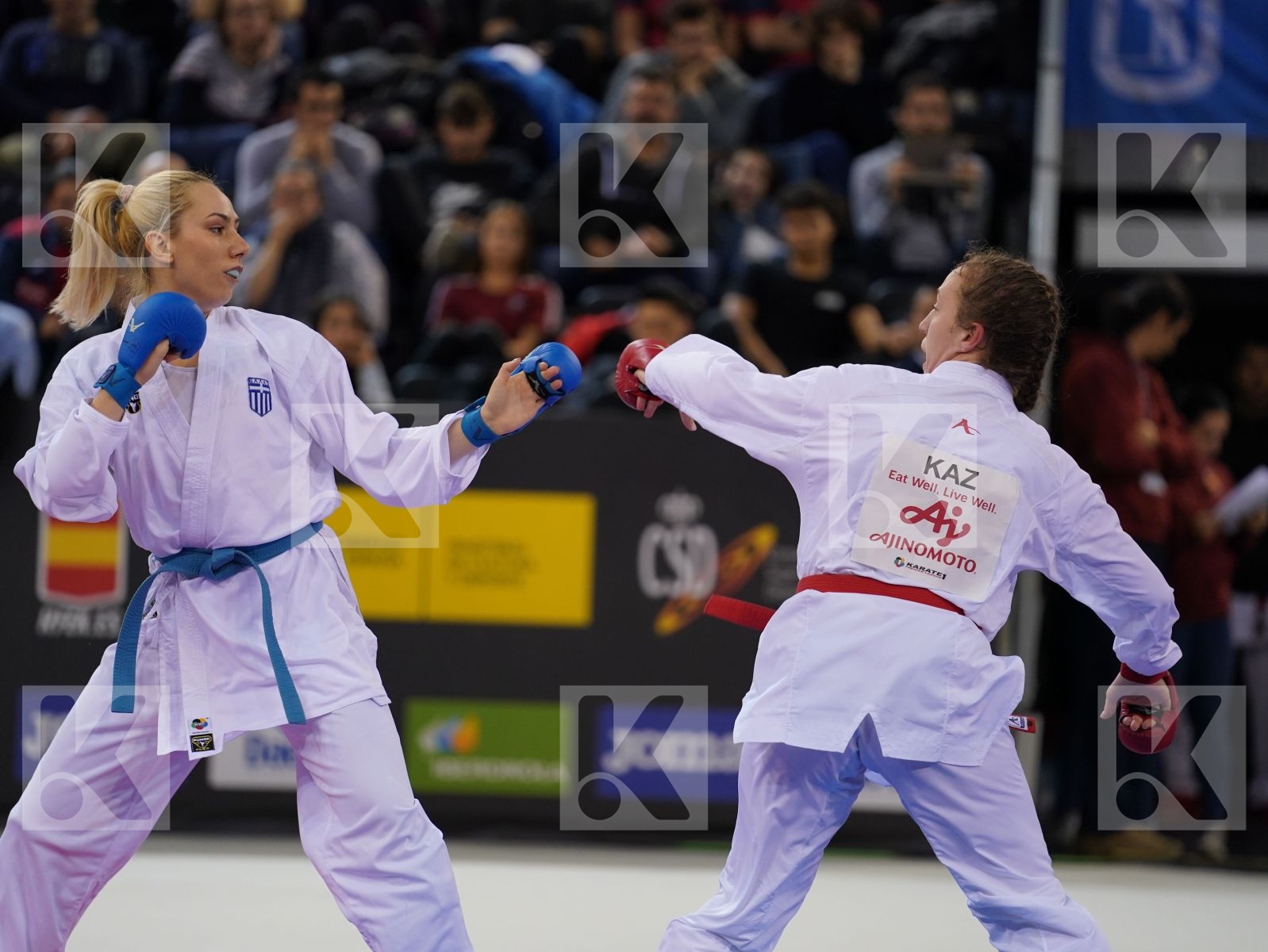 BERULTSEVA SOFYA (KAZAKHSTAN) vs CHATZILIADOU ELENI (GREECE) in Senior Kumite 68+ Kg - Gold bout
