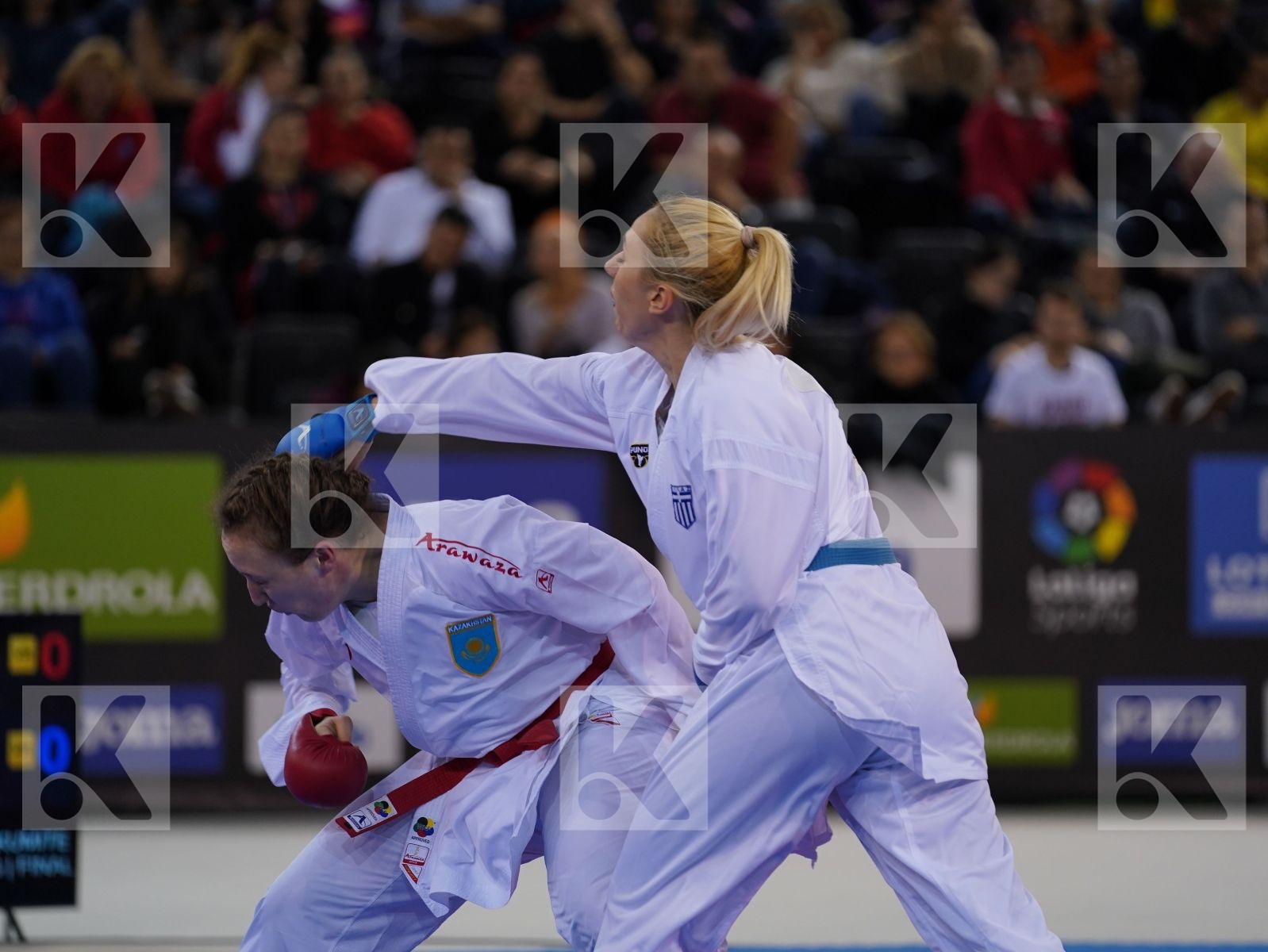 BERULTSEVA SOFYA (KAZAKHSTAN) vs CHATZILIADOU ELENI (GREECE) in Senior Kumite 68+ Kg - Gold bout