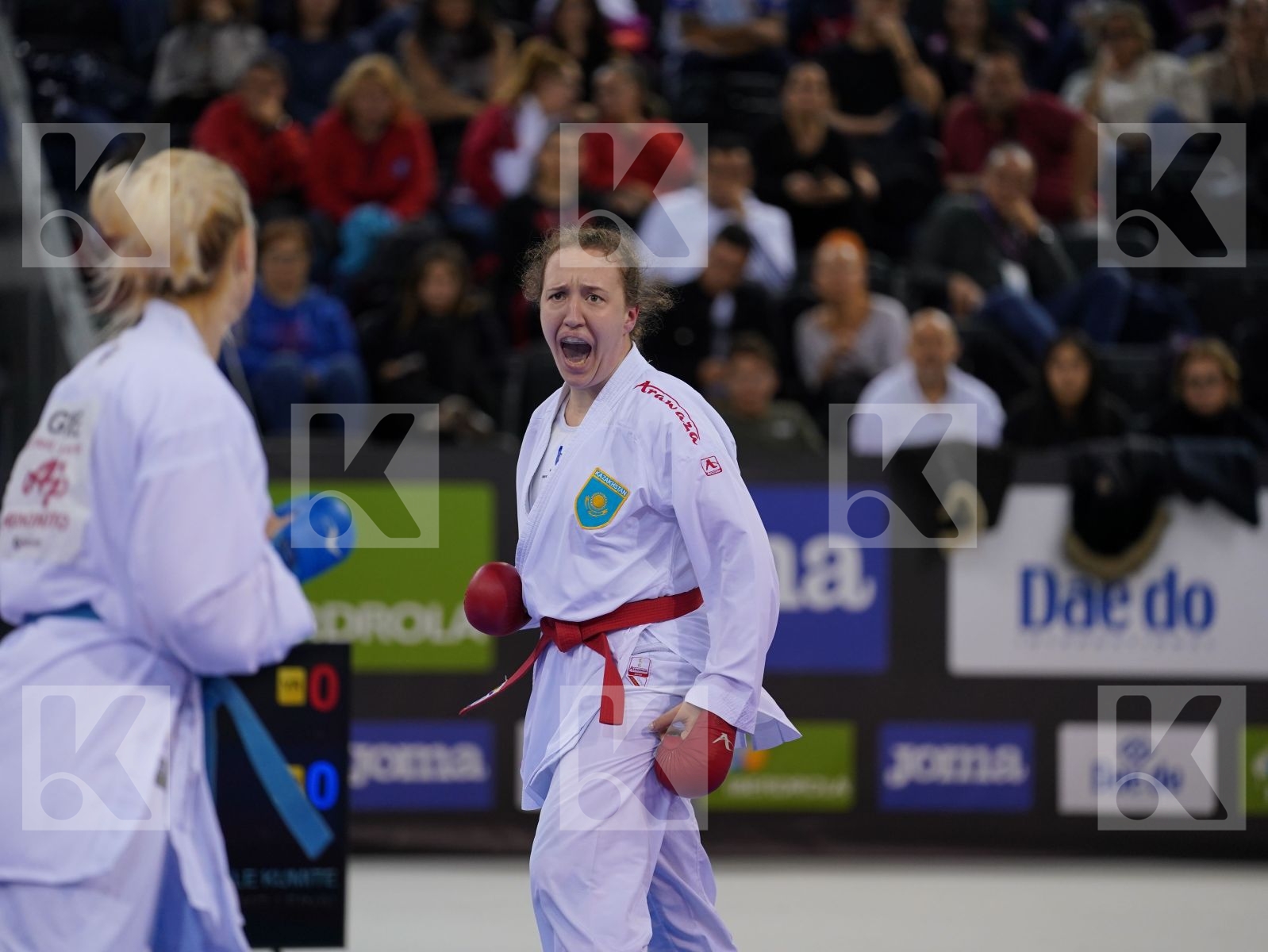 BERULTSEVA SOFYA (KAZAKHSTAN) vs CHATZILIADOU ELENI (GREECE) in Senior Kumite 68+ Kg - Gold bout