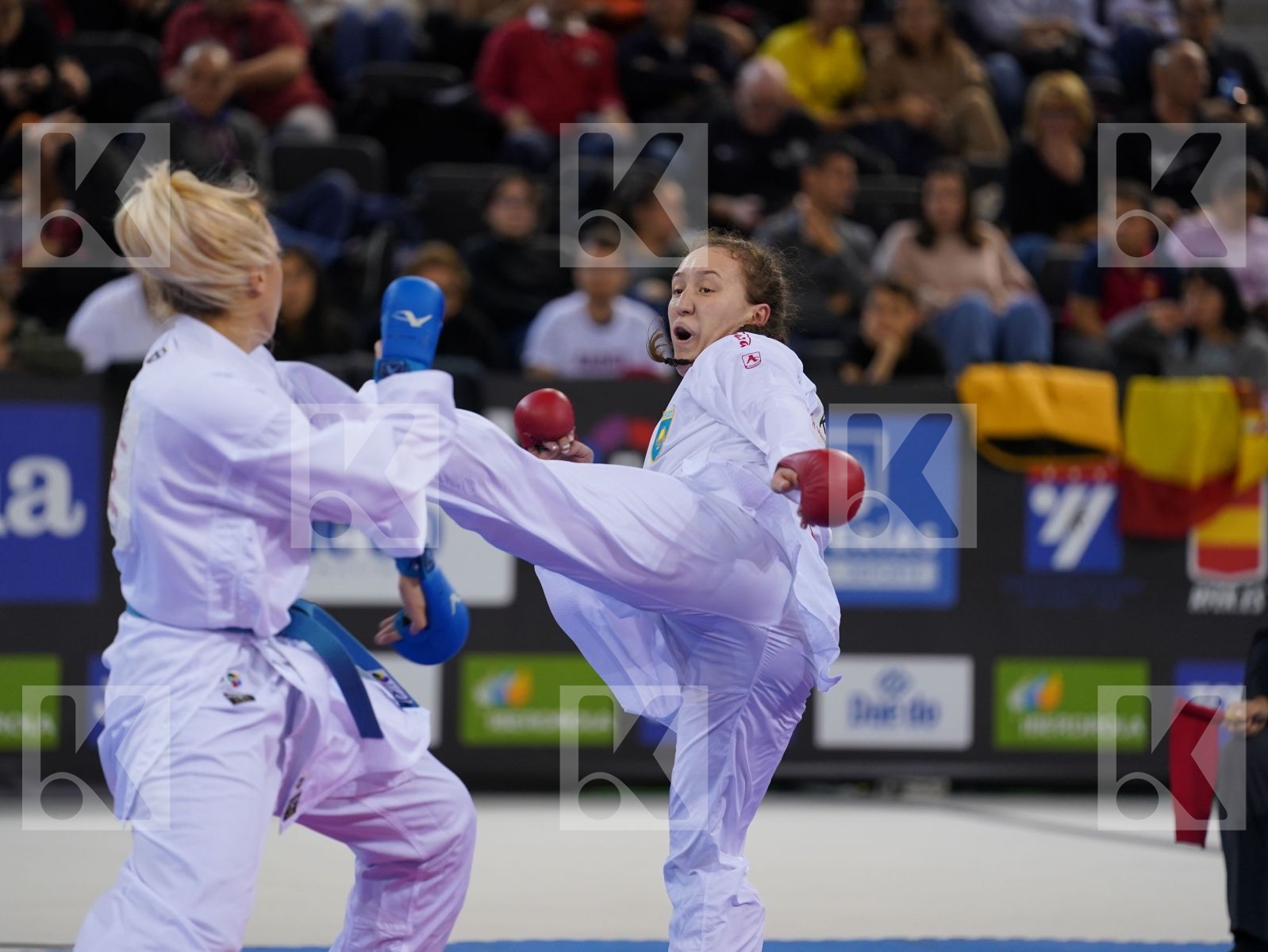 BERULTSEVA SOFYA (KAZAKHSTAN) vs CHATZILIADOU ELENI (GREECE) in Senior Kumite 68+ Kg - Gold bout