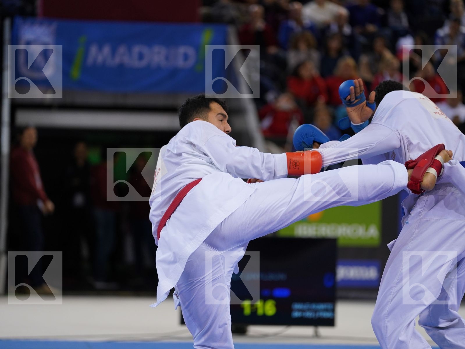 GANJZADEH SAJAD (ISLAMIC REPUBLIC OF IRAN) vs JACQUET DNYLSON (FRANCE) in Senior Kumite 84+ Kg - Gold bout