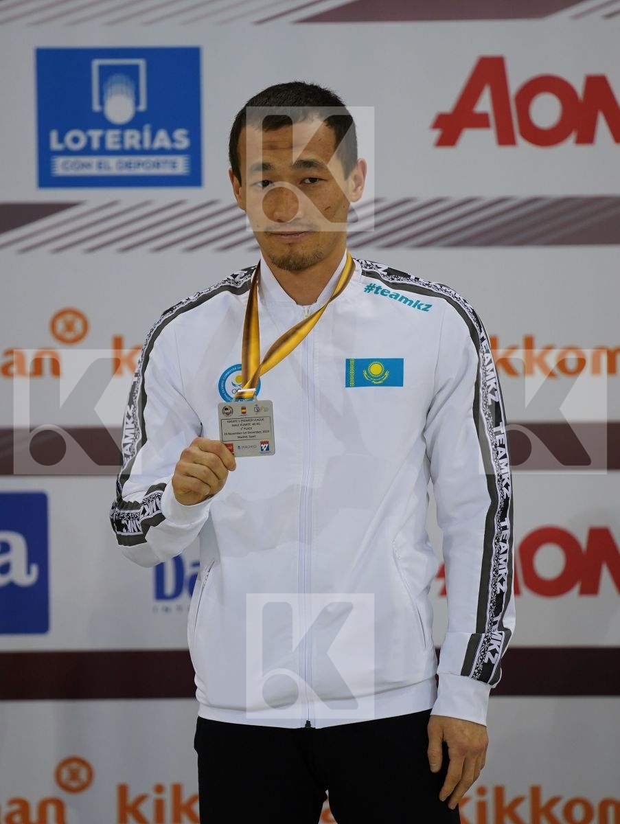 ASSADILOV DARKHAN (KAZAKHSTAN) during podium ceremony