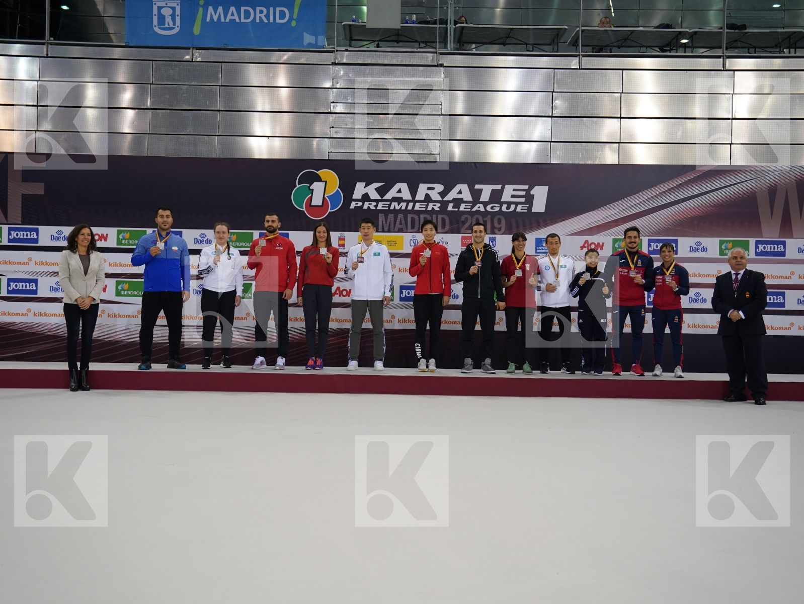 All Winner Gold medalists during podium ceremony