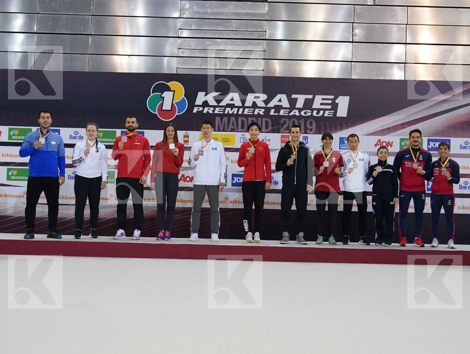 All Winner Gold medalists during podium ceremony