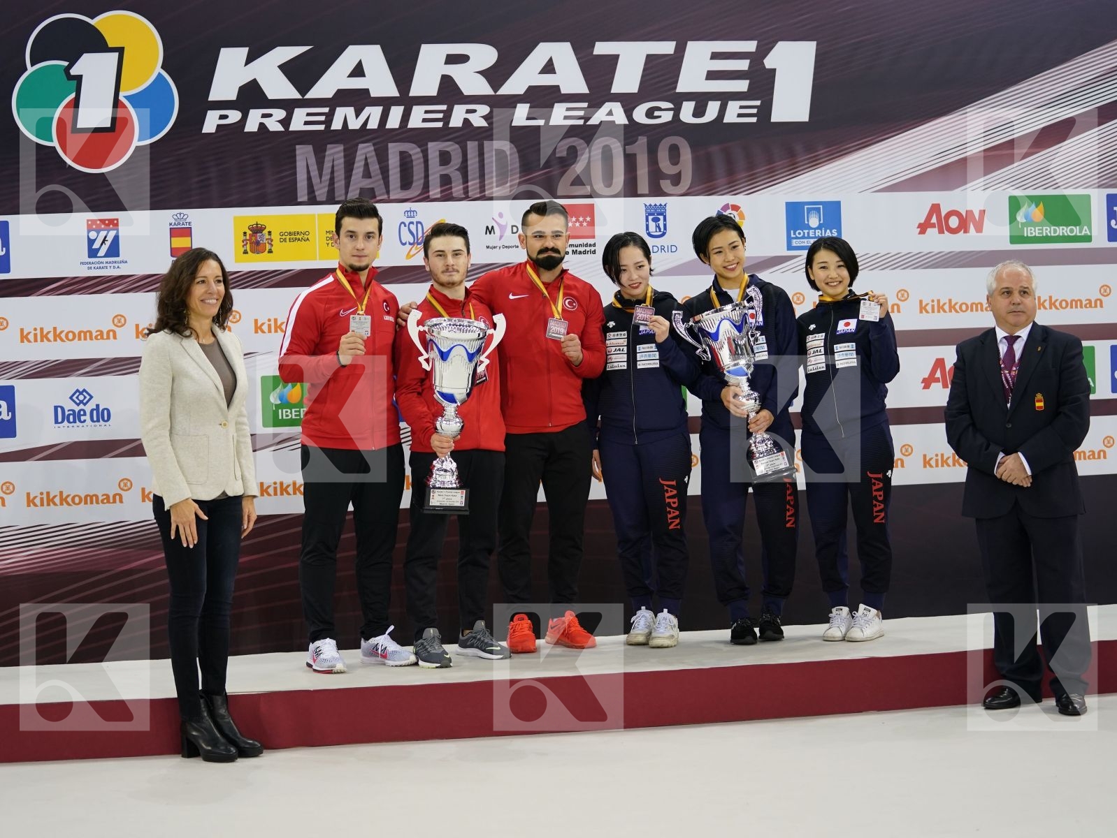 All Winner Gold medalists during podium ceremony