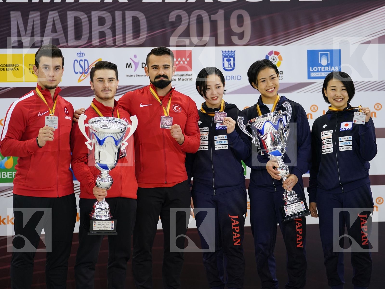 All Winner Gold medalists during podium ceremony