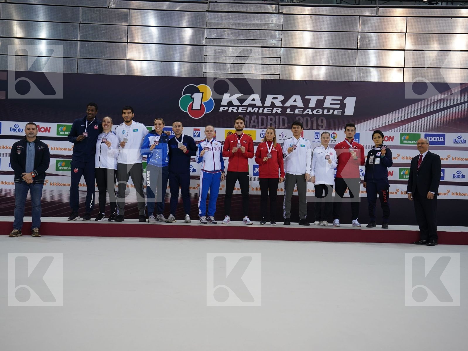 All silver medalist during podium ceremony