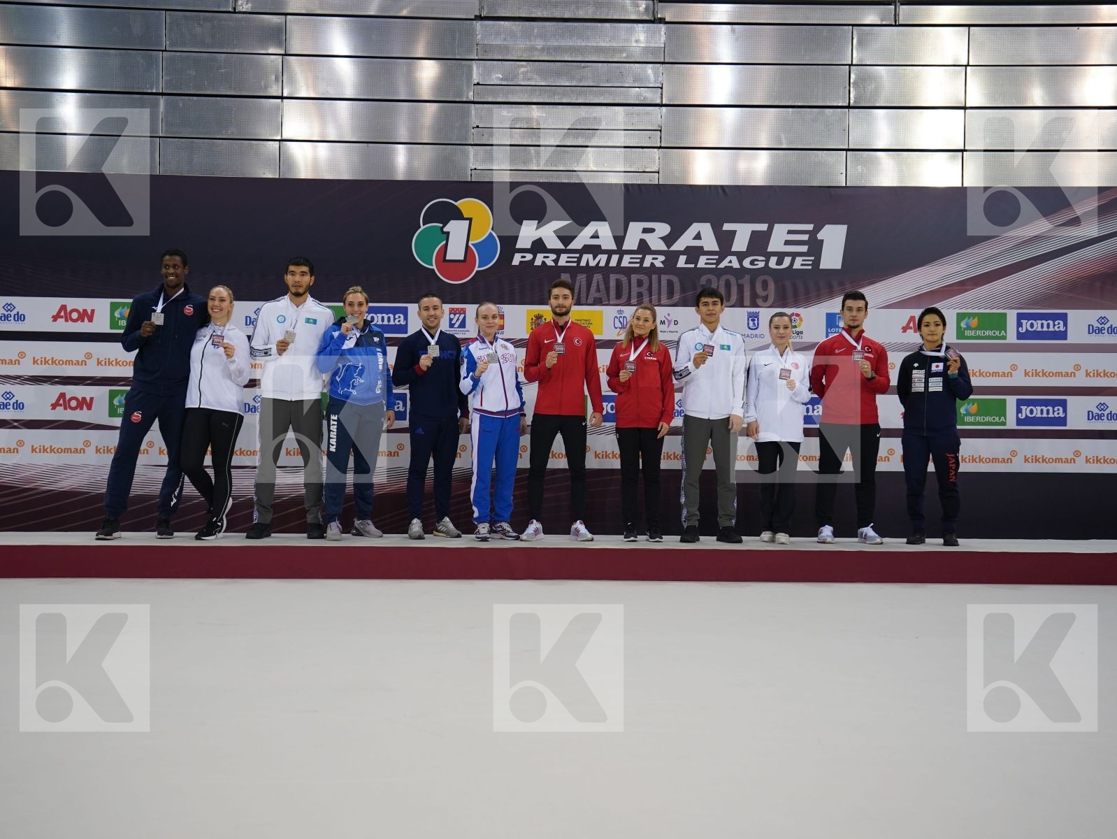 All silver medalist during podium ceremony