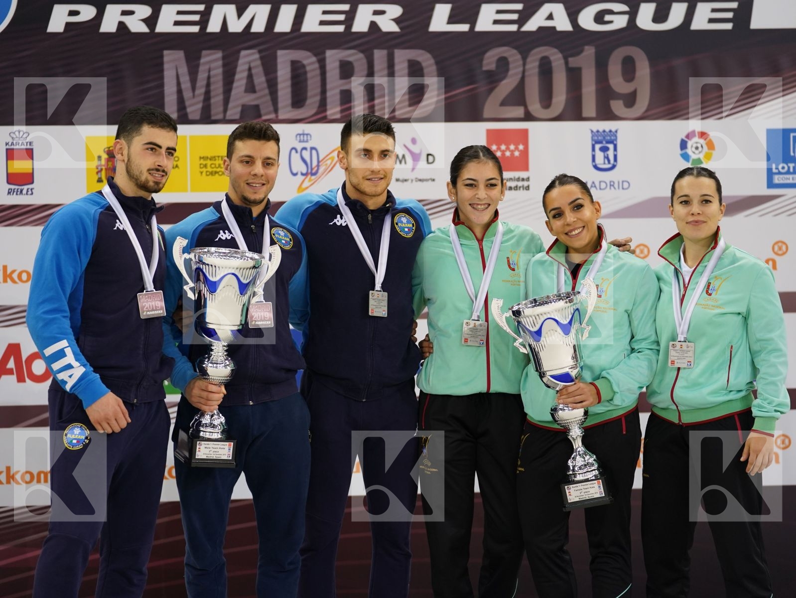 ITALY, PORTUGAL during podium ceremony