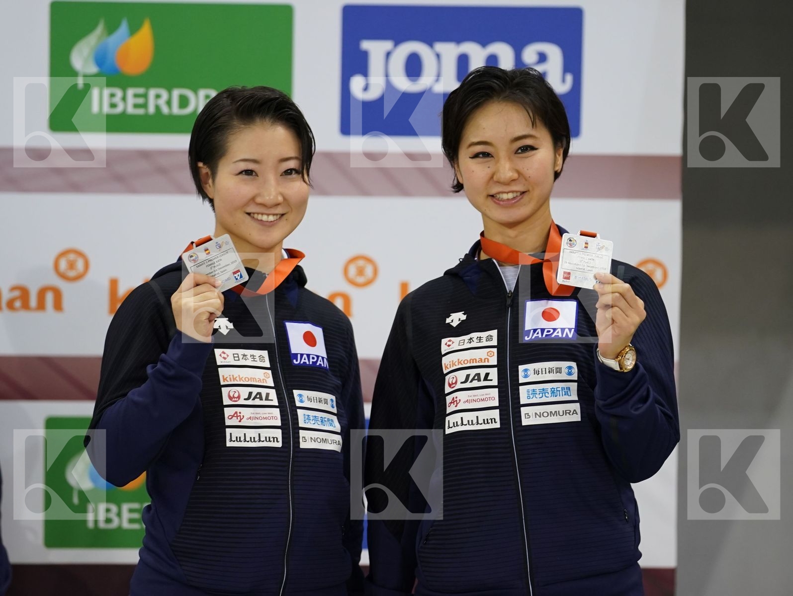 IWAMOTO EMIRI (JAPAN), ONO HIKARU (JAPAN) during podium ceremony