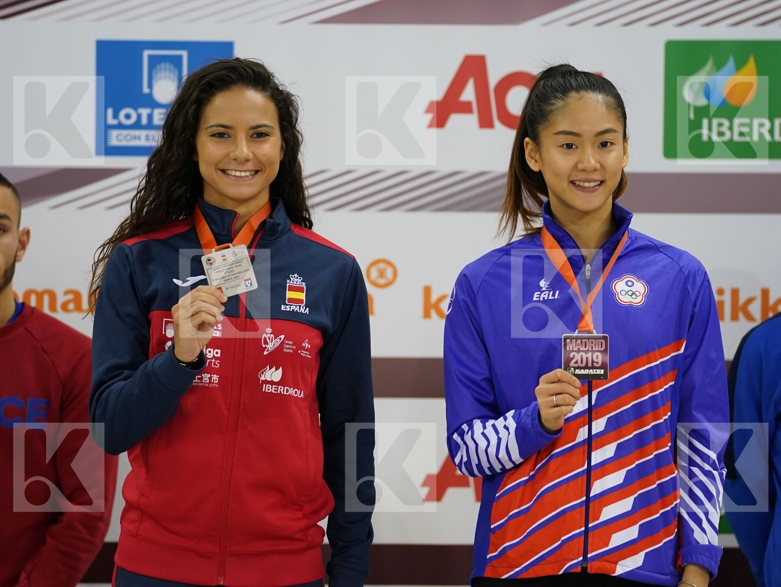 WEN TZU-YUN (CHINESE TAIPEI), FIGUEIRA VINICIUS (BRAZIL) during podium ceremony