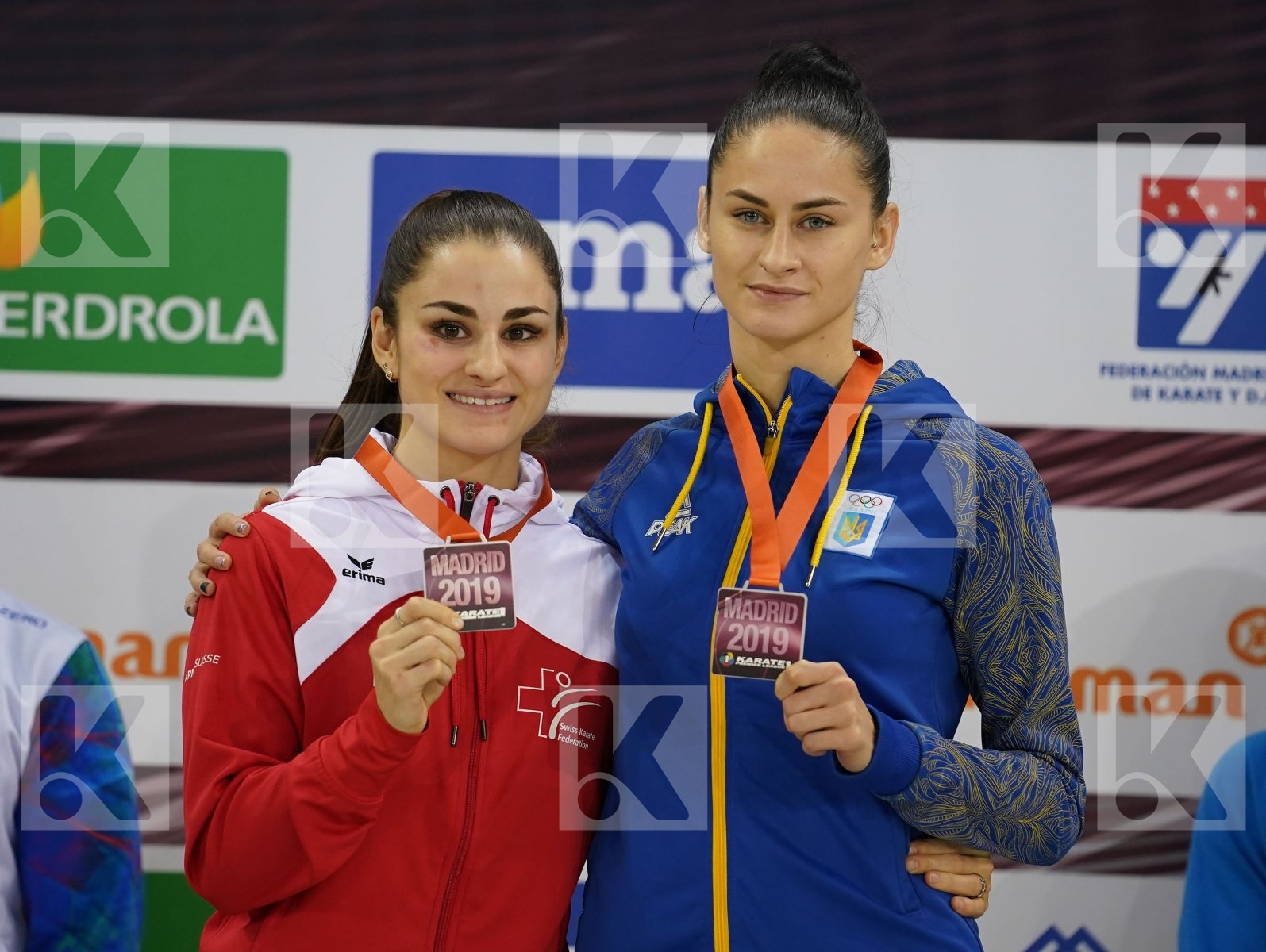 MELNYK HALYNA (UKRAINE), QUIRICI ELENA (SWITZERLAND) during podium ceremony