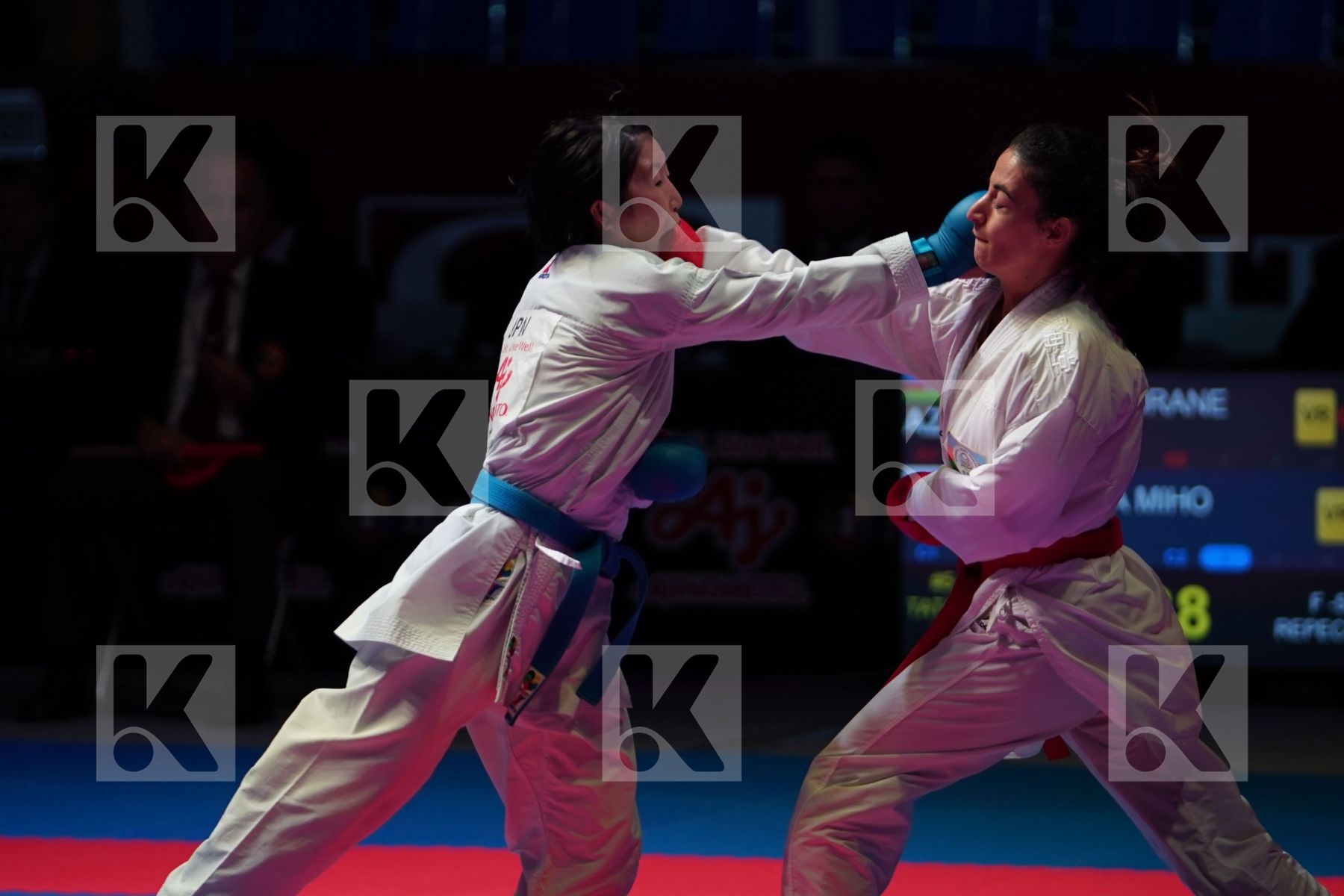 ALIYEVA NURANE (AZERBAIJAN) vs MIYAHARA MIHO (JAPAN) in Senior Kumite -50 Kg - Bronze bout