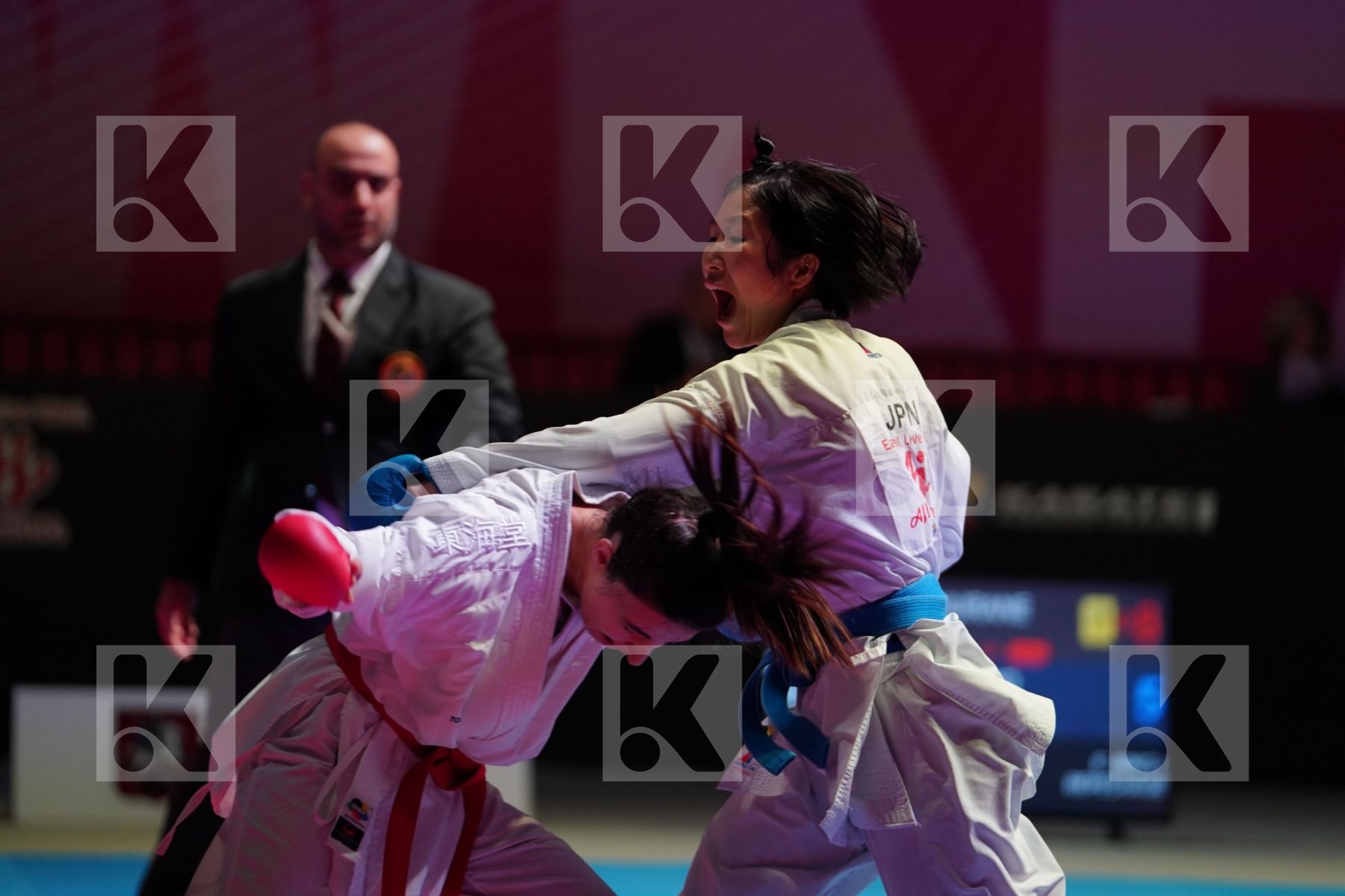 ALIYEVA NURANE (AZERBAIJAN) vs MIYAHARA MIHO (JAPAN) in Senior Kumite -50 Kg - Bronze bout