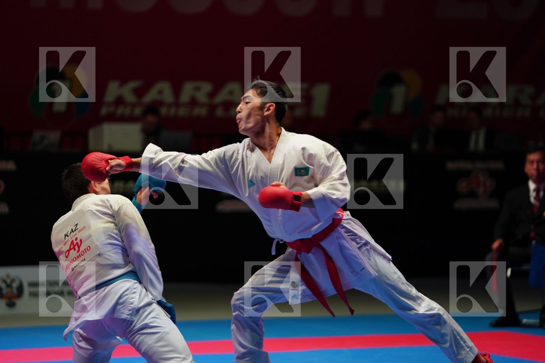 SHYMYRBEKOV DAULET (KAZAKHSTAN) vs ASSADILOV DARKHAN (KAZAKHSTAN) in Senior Kumite -60 Kg - Bronze bout