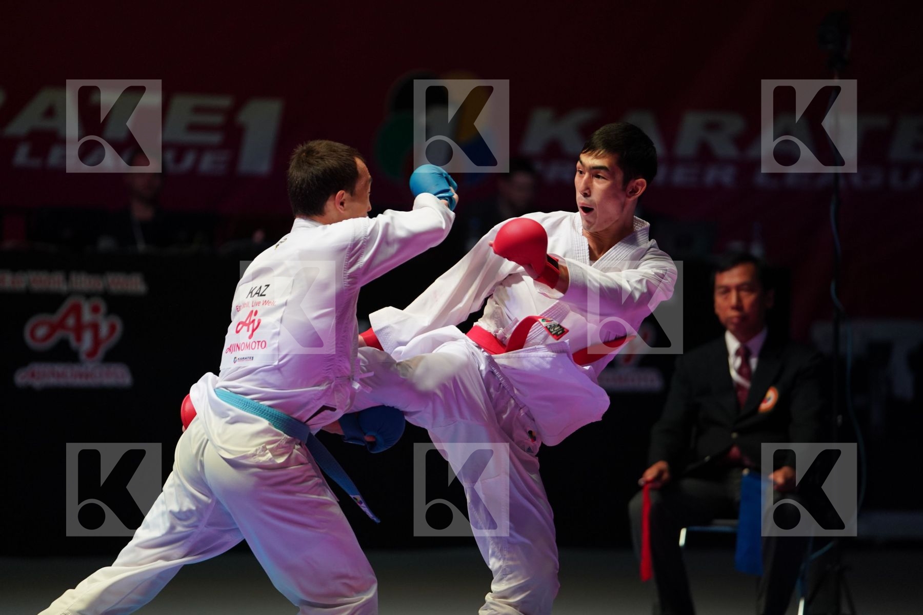 SHYMYRBEKOV DAULET (KAZAKHSTAN) vs ASSADILOV DARKHAN (KAZAKHSTAN) in Senior Kumite -60 Kg - Bronze bout