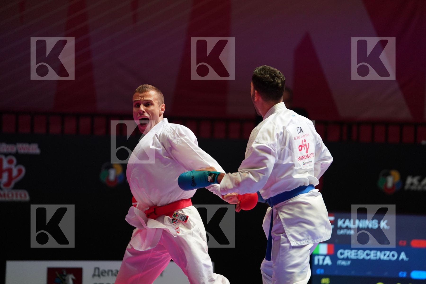 KALNINS KALVIS (LATVIA) vs CRESCENZO ANGELO (ITALY) in Senior Kumite -60 Kg - Bronze bout