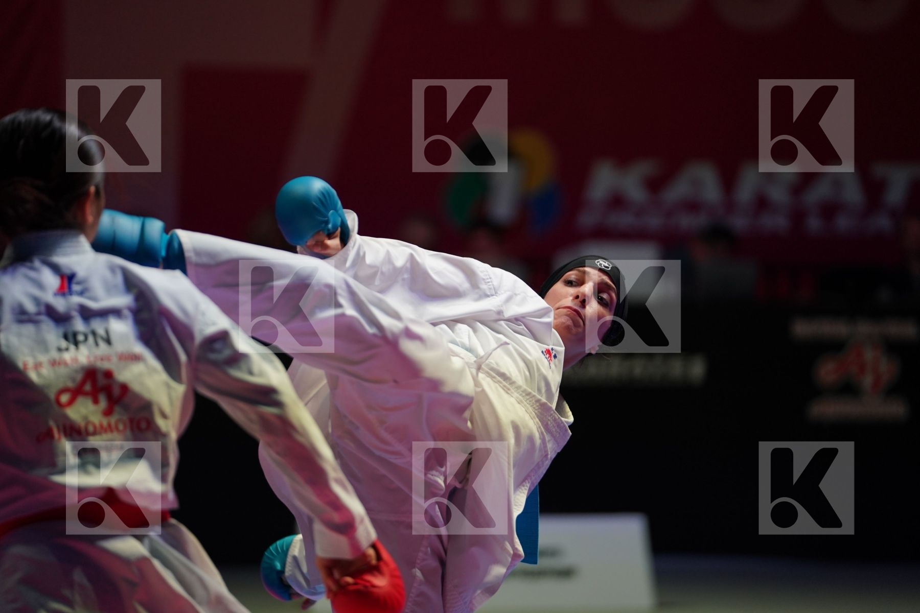 AKAMURA SHIORI (JAPAN) vs KHAKSAR TARAVAT (IRAN) in Senior Kumite -55 Kg - Bronze bout