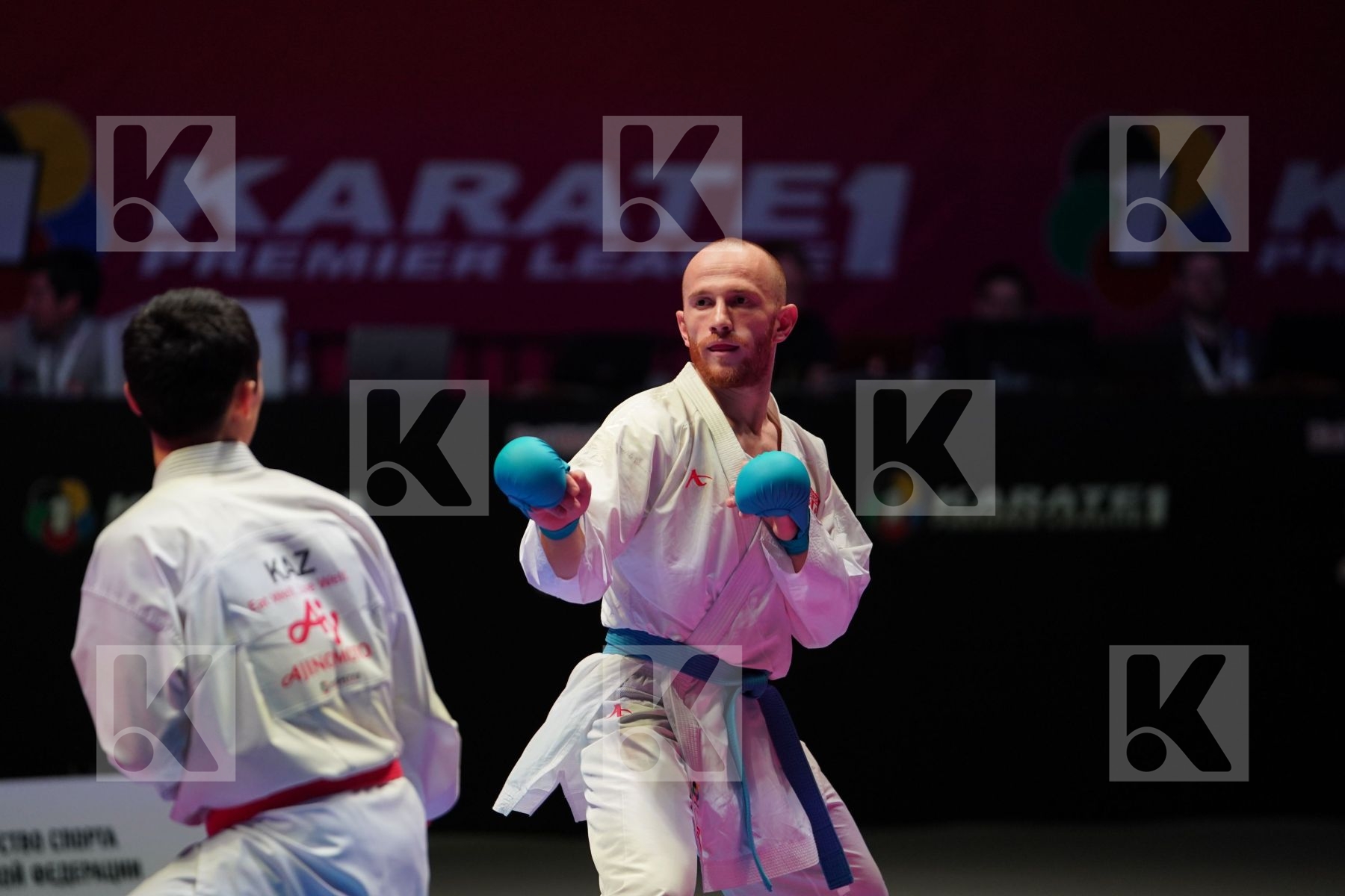 AMIRALI DIDAR (KAZAKHSTAN) vs PATARIDZE DAVIT (GEORGIA) in Senior Kumite -67 Kg - Bronze bout