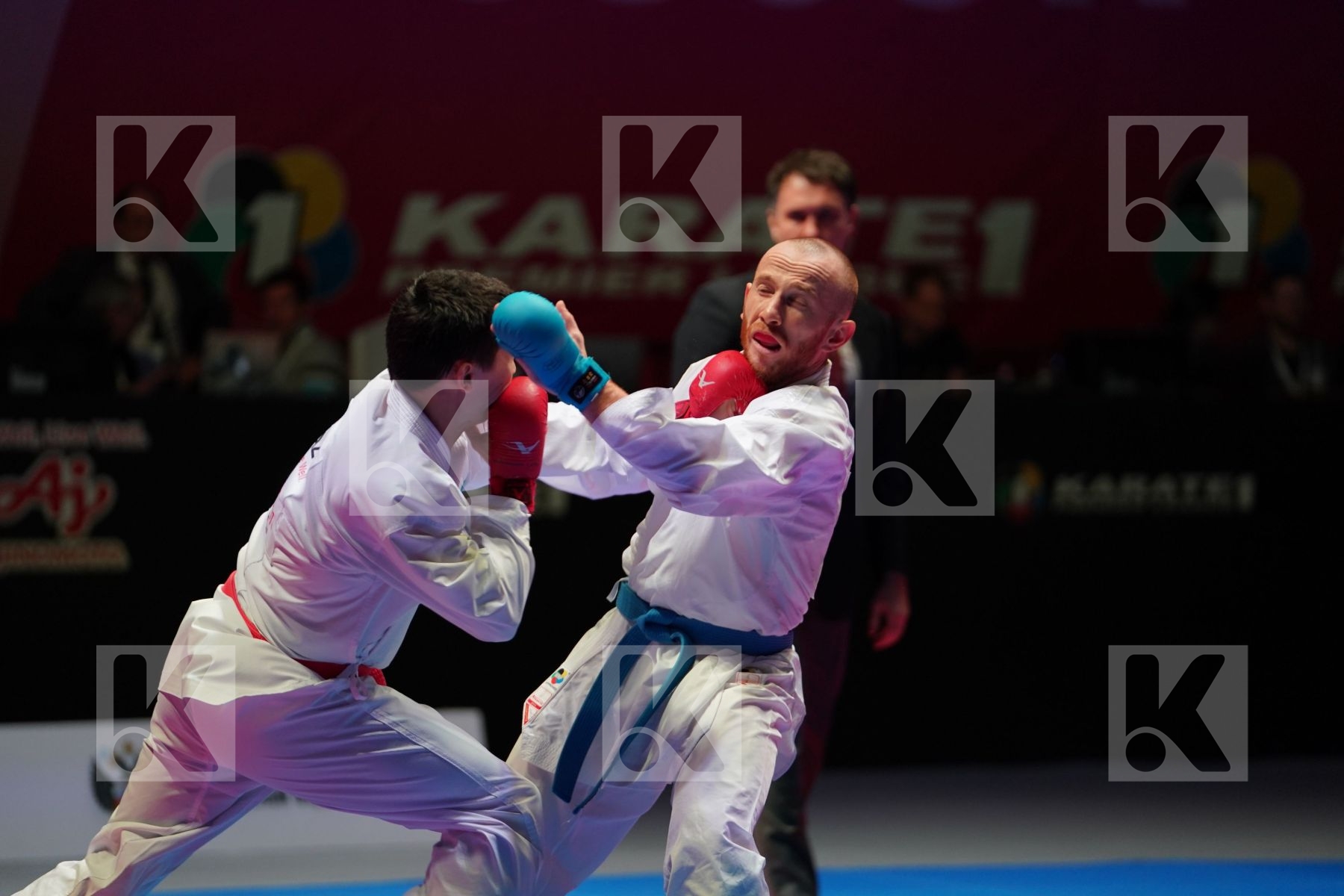 AMIRALI DIDAR (KAZAKHSTAN) vs PATARIDZE DAVIT (GEORGIA) in Senior Kumite -67 Kg - Bronze bout