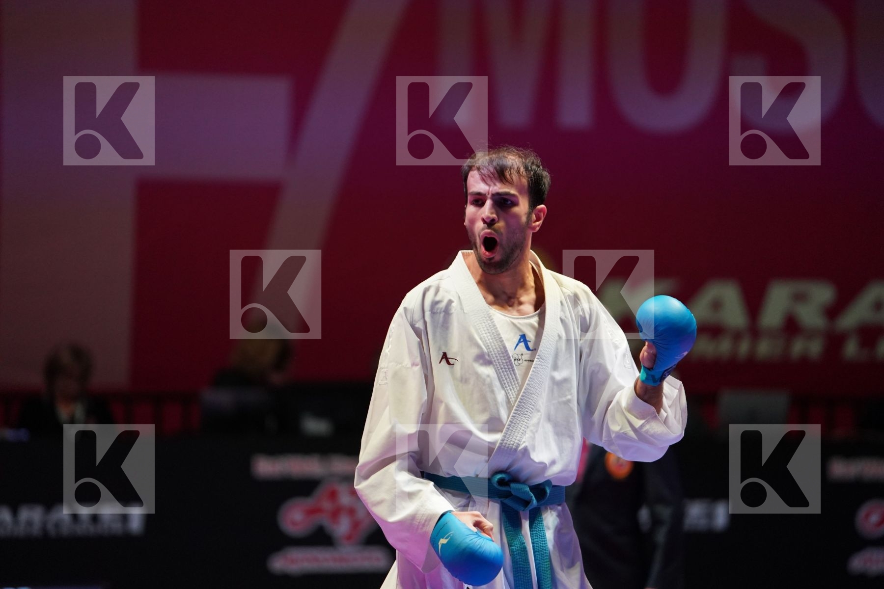 IBANEZ SAENZ-TORRE RODRIGO (SPAIN) vs ASGARI GHONCHEH BAHMAN (IRAN) in Senior Kumite -75 Kg - Bronze bout