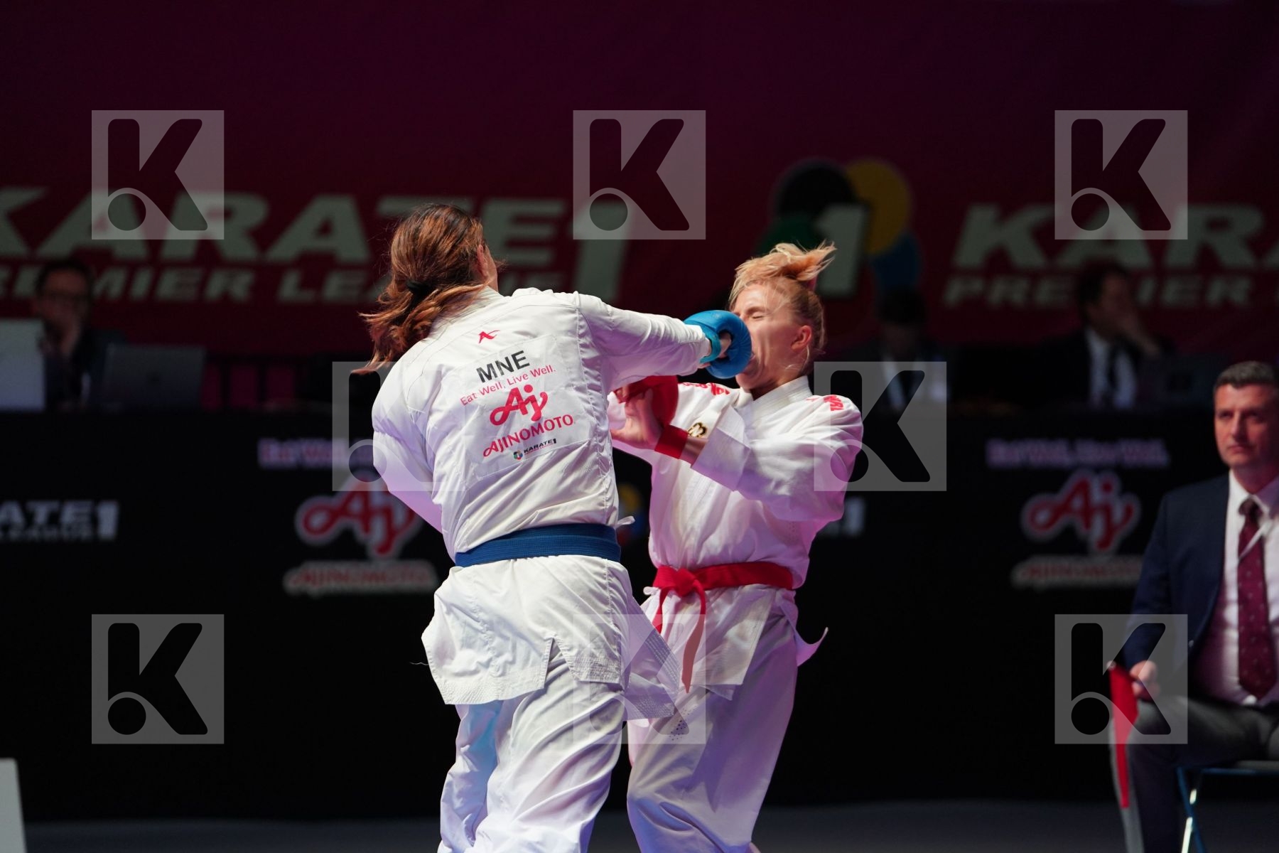 PEDERSEN KATRINE (DENMARK) vs RAKOVIC MARINA (MONTENEGRO) in Senior Kumite -68 Kg - Bronze bout