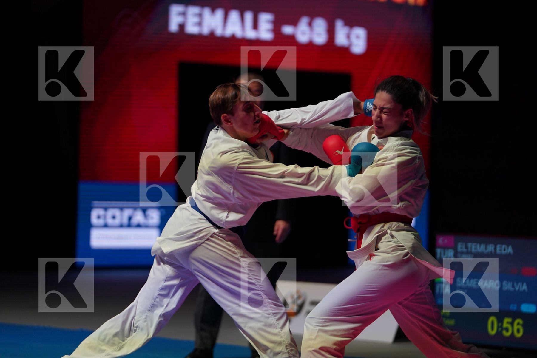 ELTEMUR EDA (TURKEY) vs SEMERARO SILVIA (ITALY) in Senior Kumite -68 Kg - Bronze bout