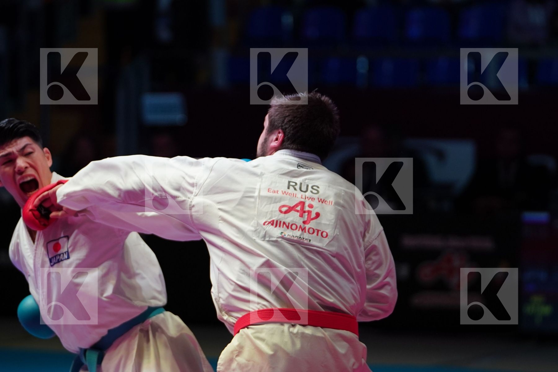 DENISENKO DENIS (RUSSIAN FEDERATION) vs SHIMADA RIKITO (JAPAN) in Senior Kumite -84 Kg - Bronze bout