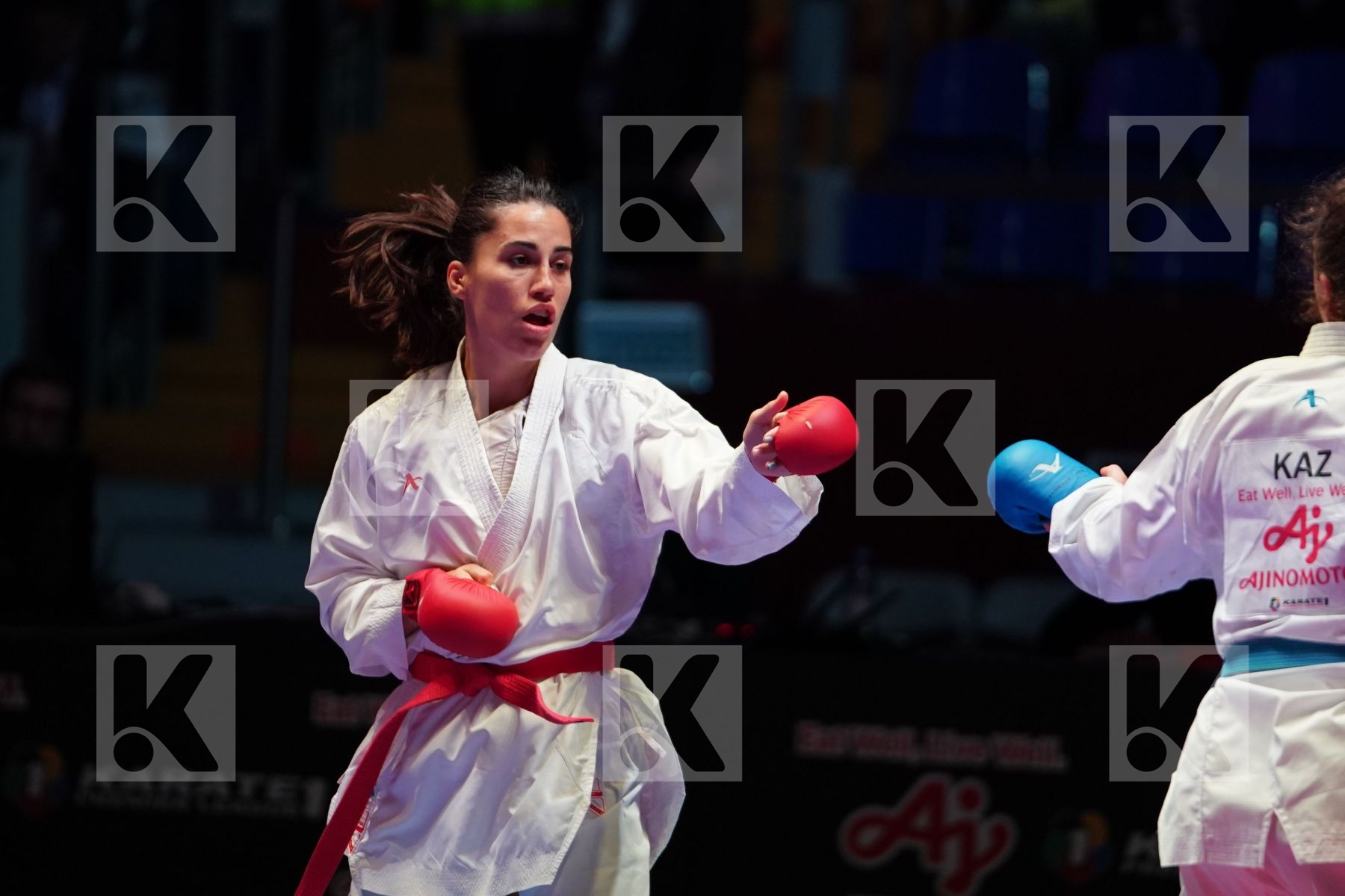 HOCAOGLU AKYOL MELTEM (TURKEY) vs BERULTSEVA SOFYA (KAZAKHSTAN) in Senior Kumite 68+ Kg - Bronze bout