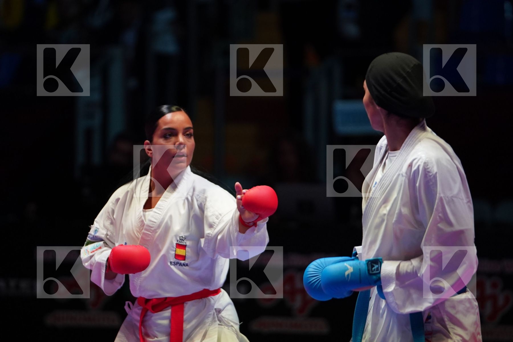TORRES GARCIA MARIA (SPAIN) vs ABBASALI HAMIDEH (IRAN) in Senior Kumite 68+ Kg - Bronze bout