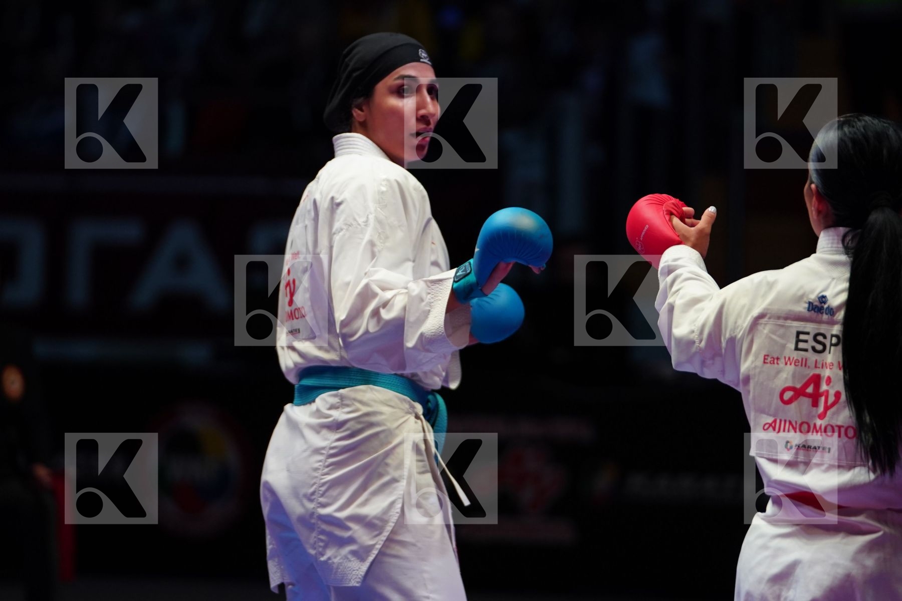 TORRES GARCIA MARIA (SPAIN) vs ABBASALI HAMIDEH (IRAN) in Senior Kumite 68+ Kg - Bronze bout
