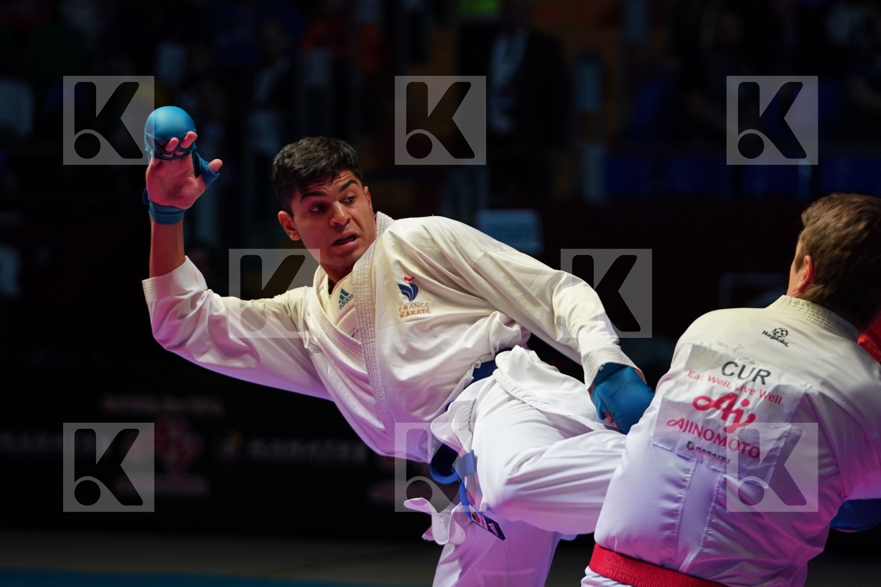 ERMANS ROB (CURACAO) vs FILALI MEHDI (FRANCE) in Senior Kumite 84+ Kg - Bronze bout