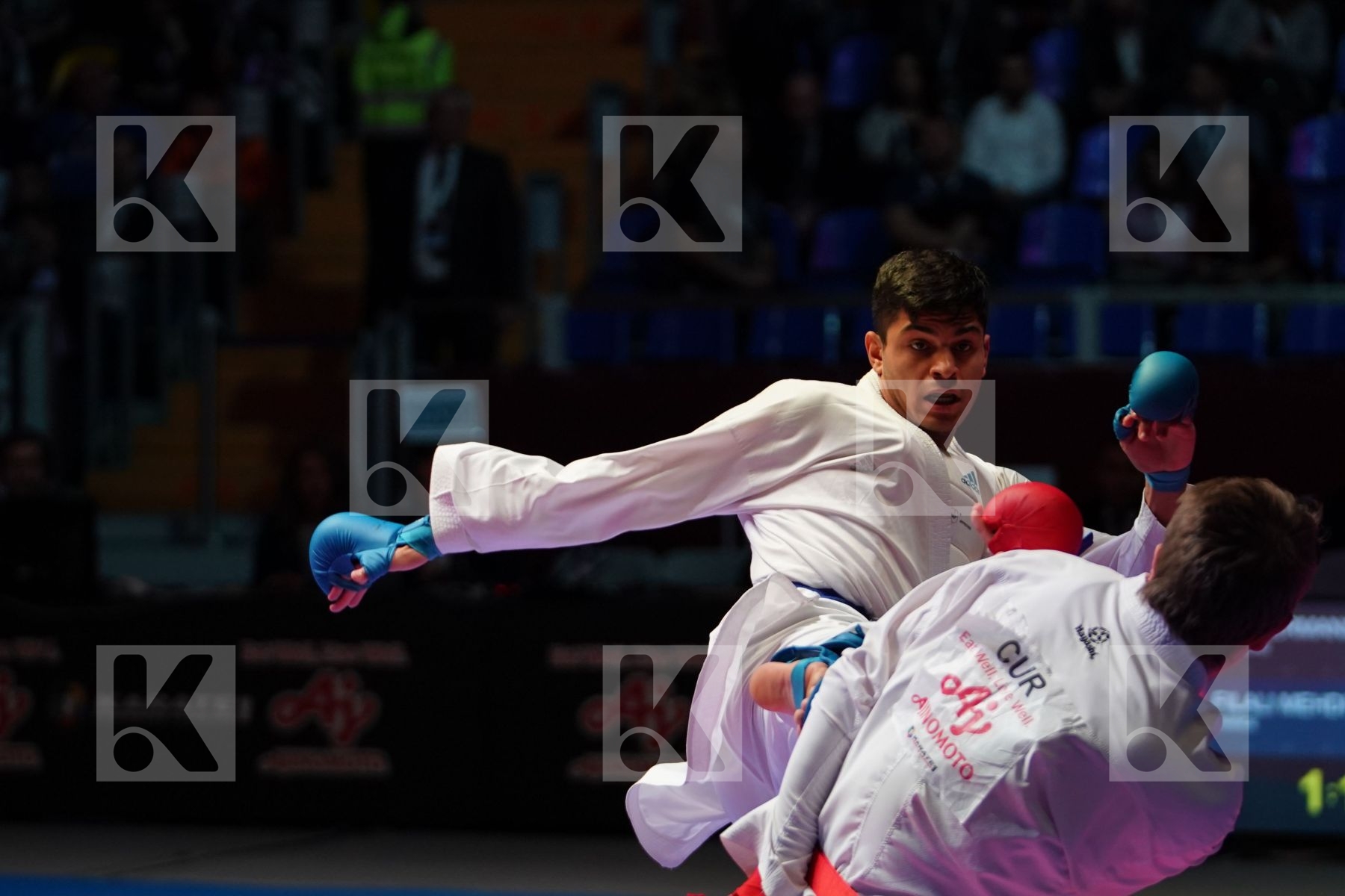 ERMANS ROB (CURACAO) vs FILALI MEHDI (FRANCE) in Senior Kumite 84+ Kg - Bronze bout