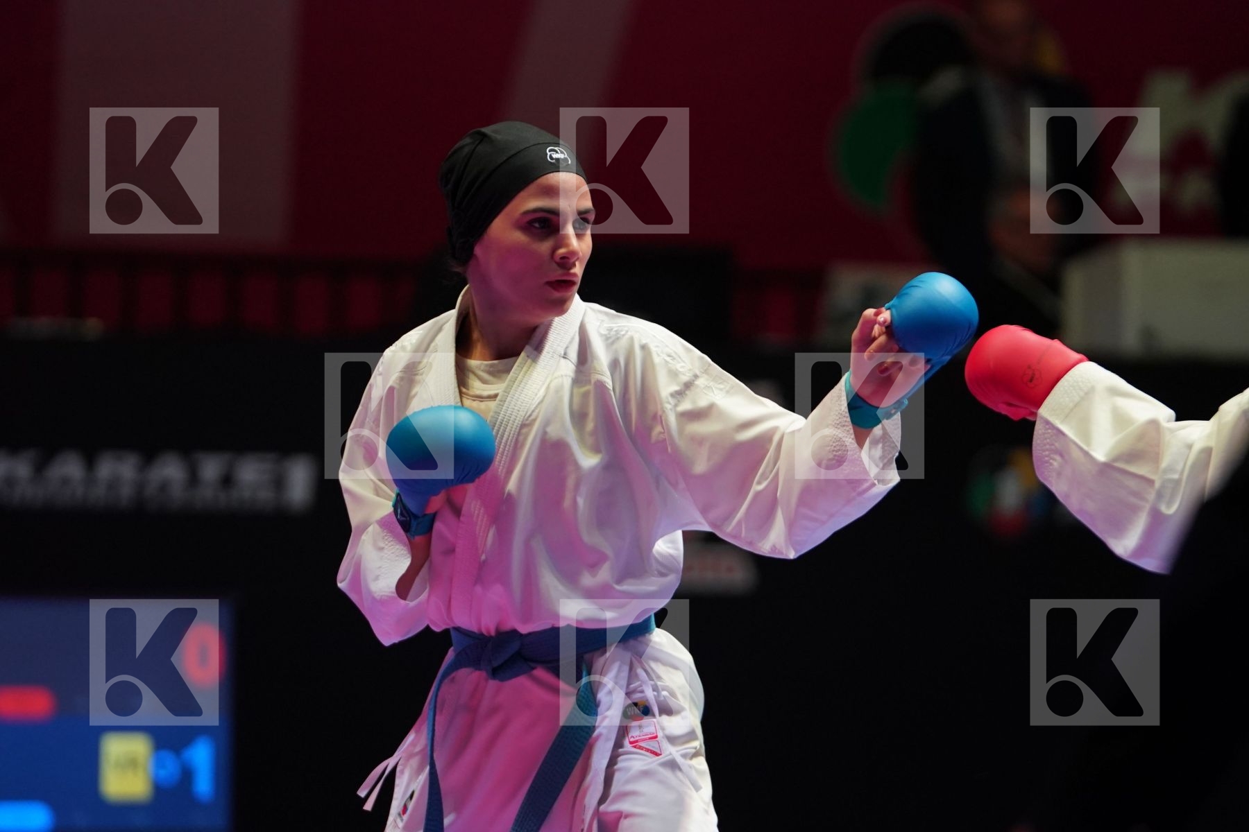 HUBRICH SHARA (GERMANY) vs BAHMANYAR SARA (IRAN) in Senior Kumite -50 Kg - Gold bout