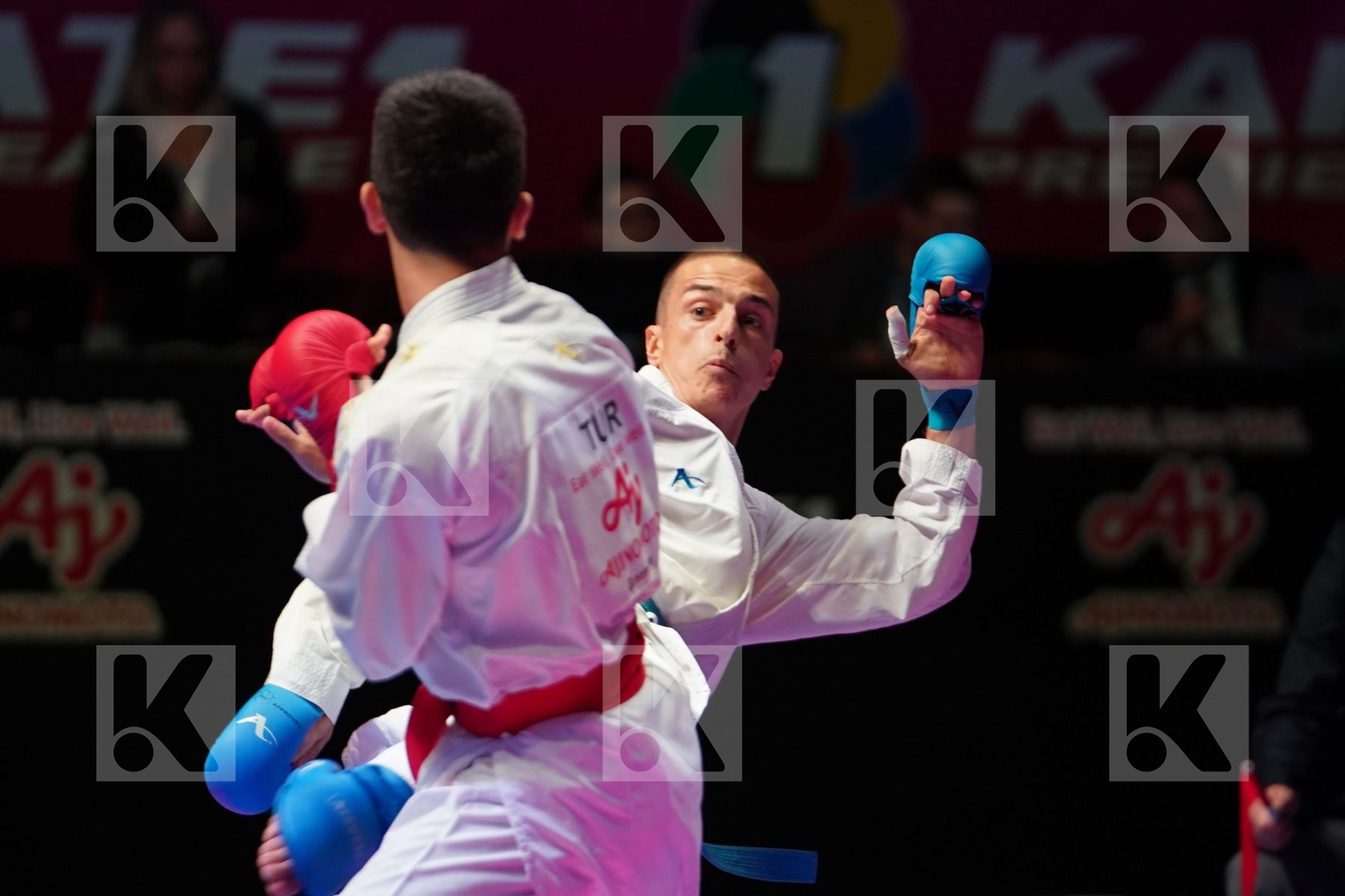 SAMDAN ERAY (TURKEY) vs PAVLOV EMIL (NORTH MACEDONIA) in Senior Kumite -60 Kg - Gold bout