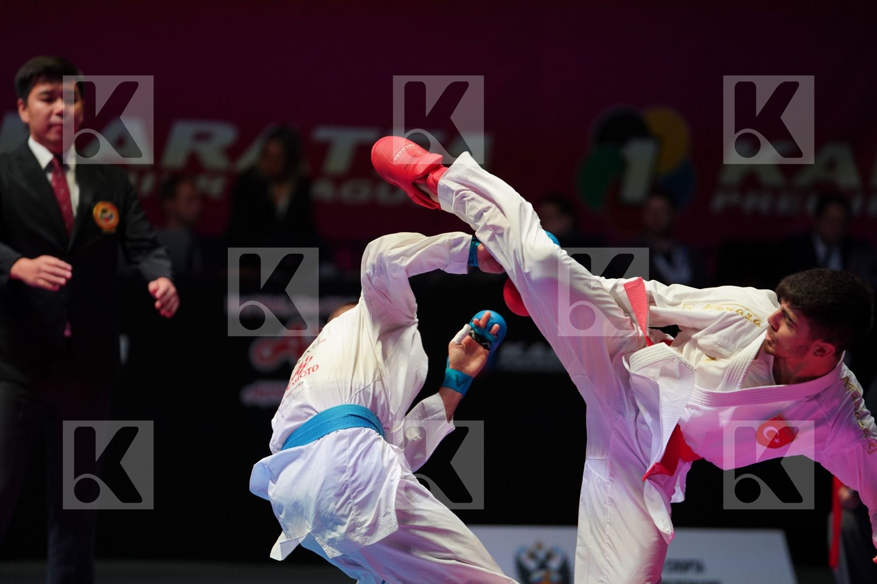 SAMDAN ERAY (TURKEY) vs PAVLOV EMIL (NORTH MACEDONIA) in Senior Kumite -60 Kg - Gold bout