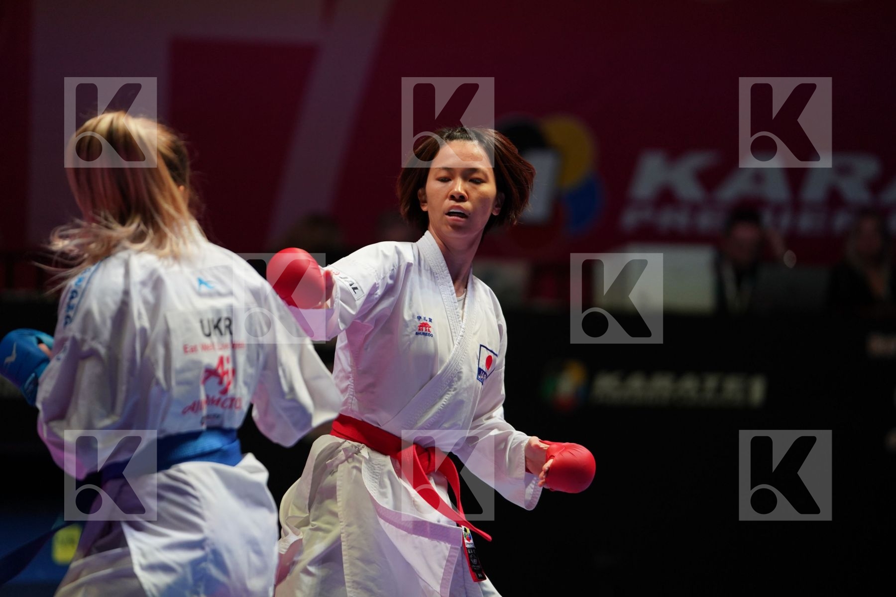 YAMADA SARA (JAPAN) vs TERLIUGA ANZHELIKA (UKRAINE) in Senior Kumite -55 Kg - Gold bout