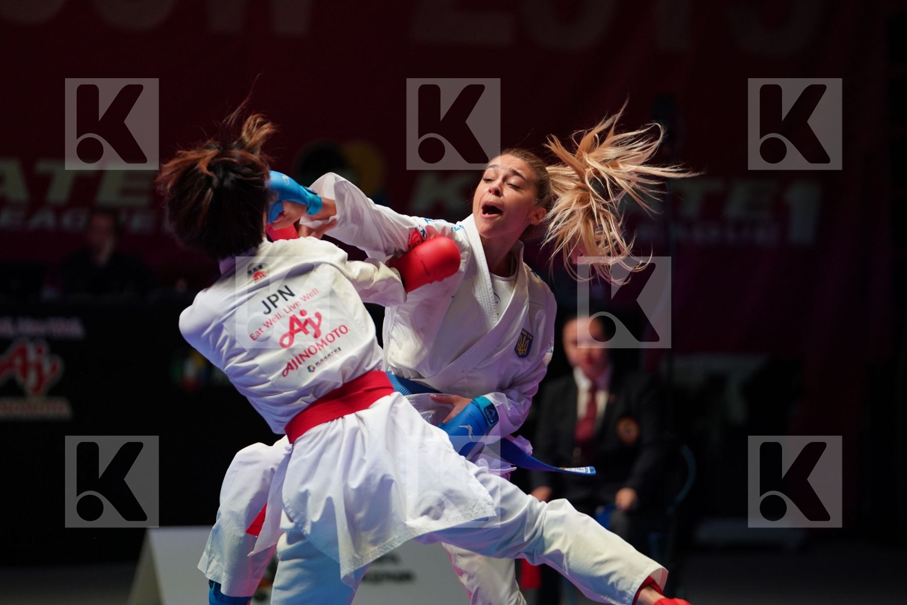 YAMADA SARA (JAPAN) vs TERLIUGA ANZHELIKA (UKRAINE) in Senior Kumite -55 Kg - Gold bout