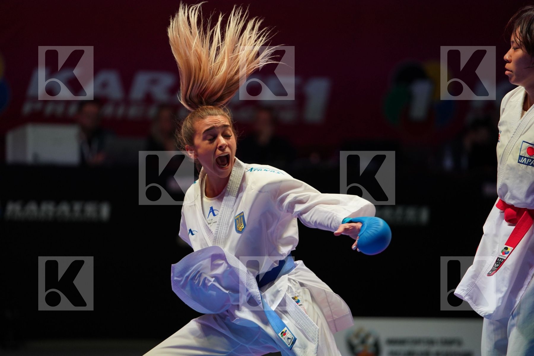 YAMADA SARA (JAPAN) vs TERLIUGA ANZHELIKA (UKRAINE) in Senior Kumite -55 Kg - Gold bout