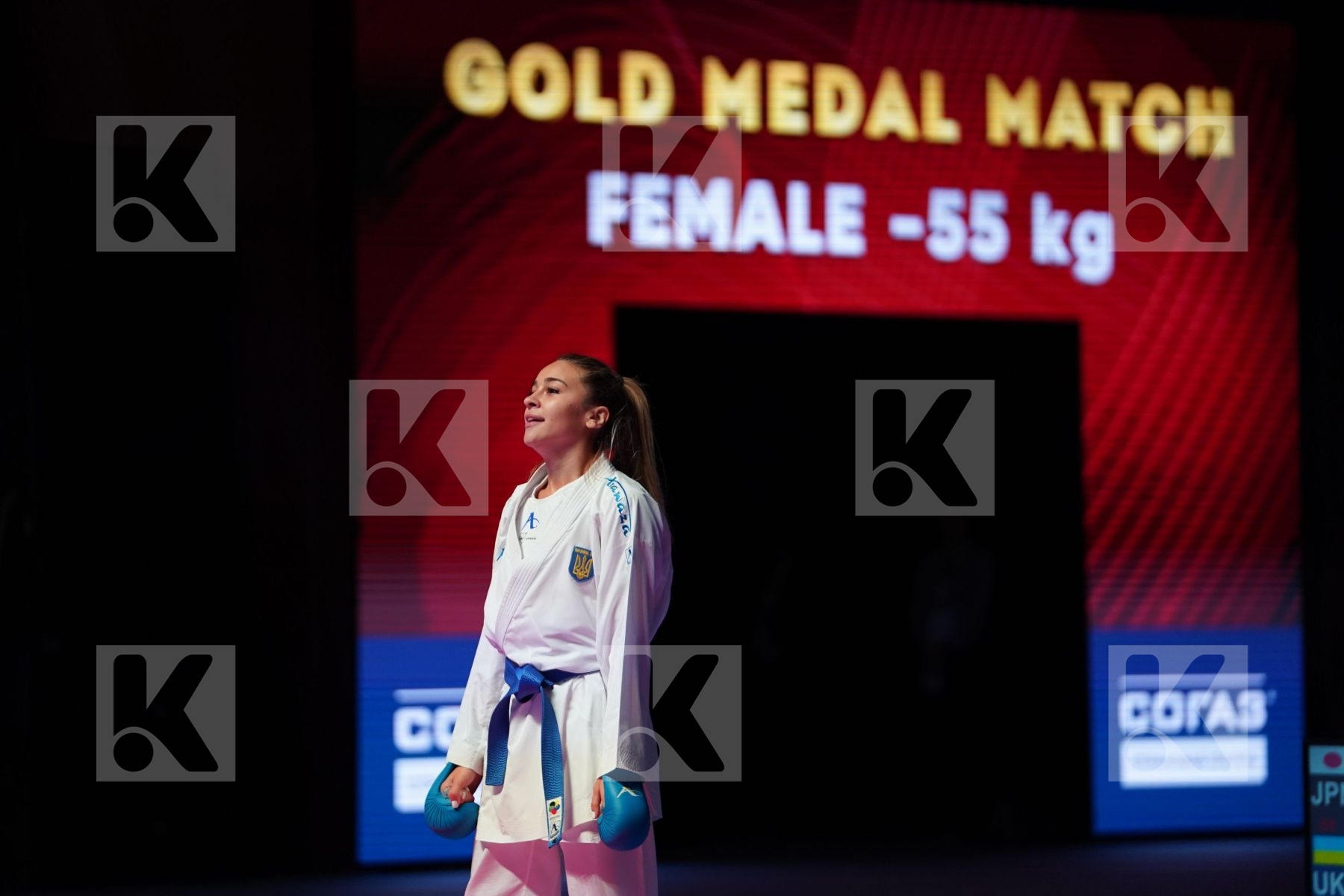 YAMADA SARA (JAPAN) vs TERLIUGA ANZHELIKA (UKRAINE) in Senior Kumite -55 Kg - Gold bout