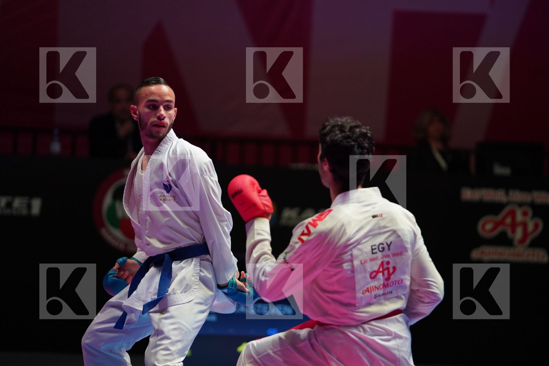 ELSAWY ALI (EGYPT) vs DACOSTA STEVEN (FRANCE) in Senior Kumite -67 Kg - Gold bout