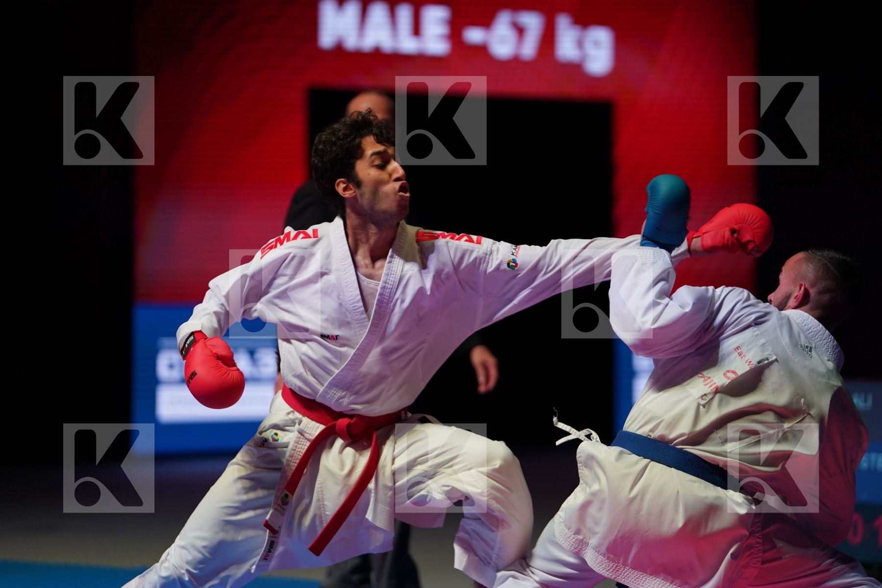 ELSAWY ALI (EGYPT) vs DACOSTA STEVEN (FRANCE) in Senior Kumite -67 Kg - Gold bout