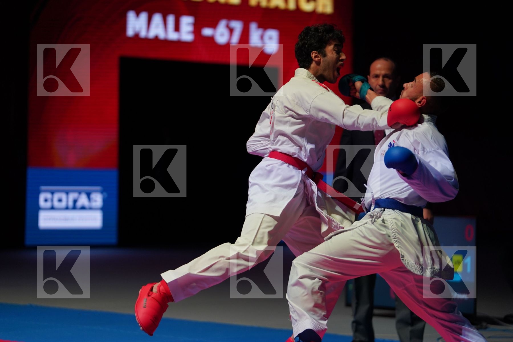 ELSAWY ALI (EGYPT) vs DACOSTA STEVEN (FRANCE) in Senior Kumite -67 Kg - Gold bout
